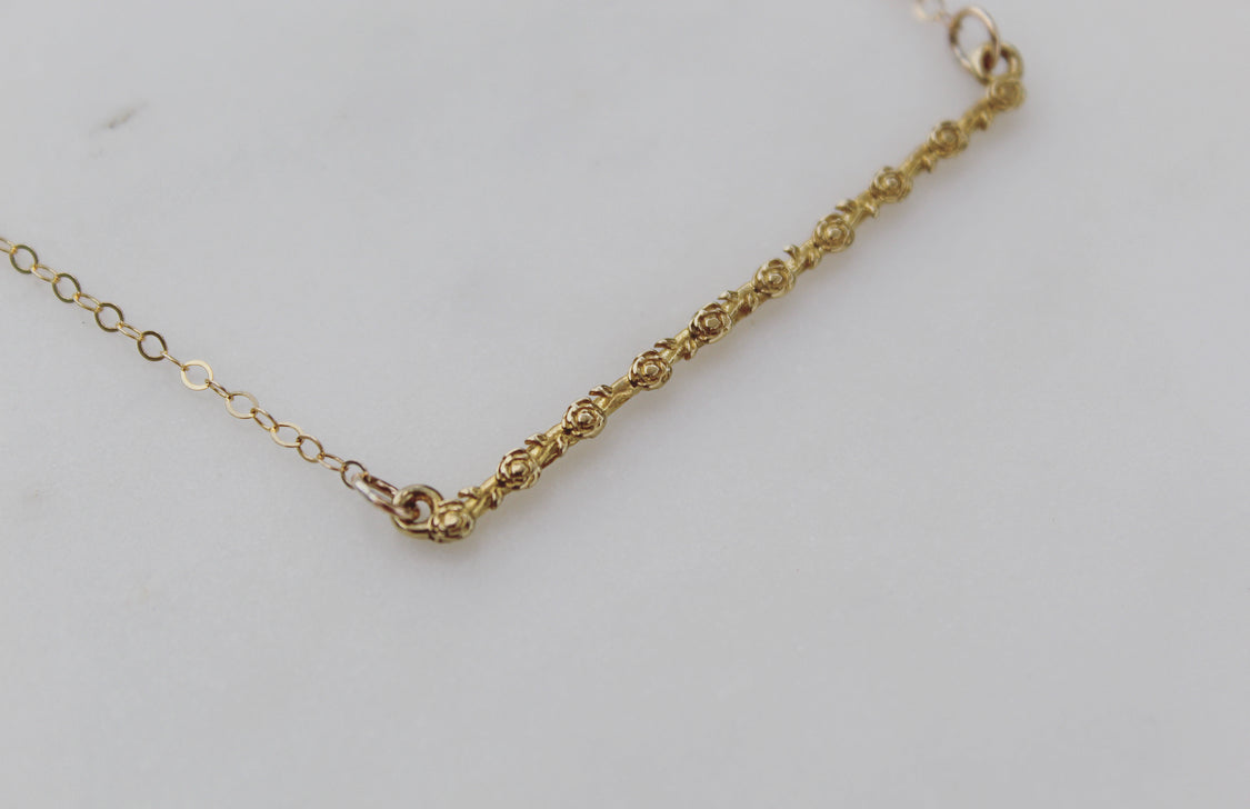 Rose Bar Necklace