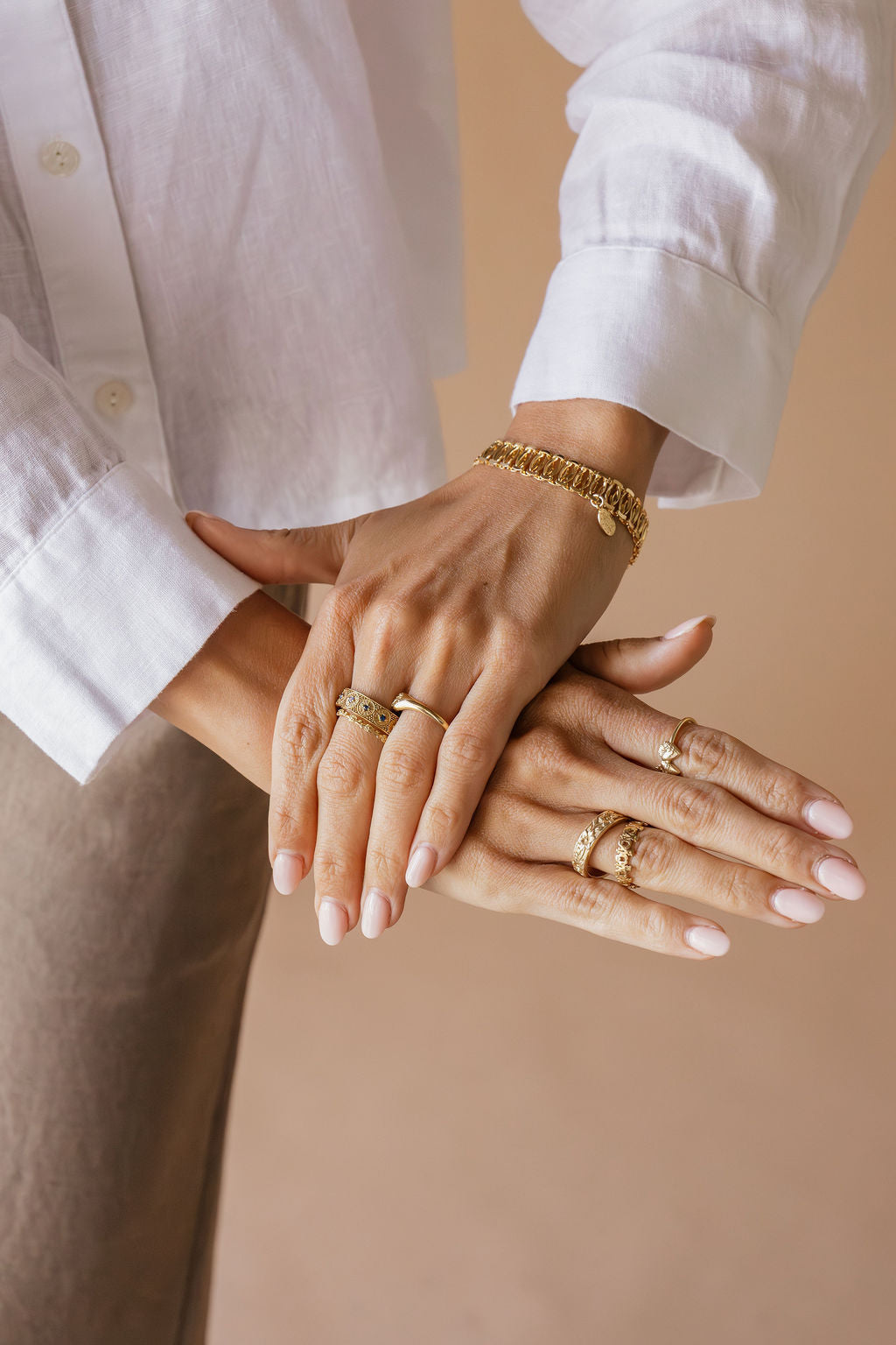 Holy Family Hearts® Ring in Gold Vermeil