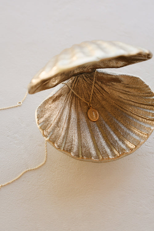 14k Dainty Miraculous Medal Necklace