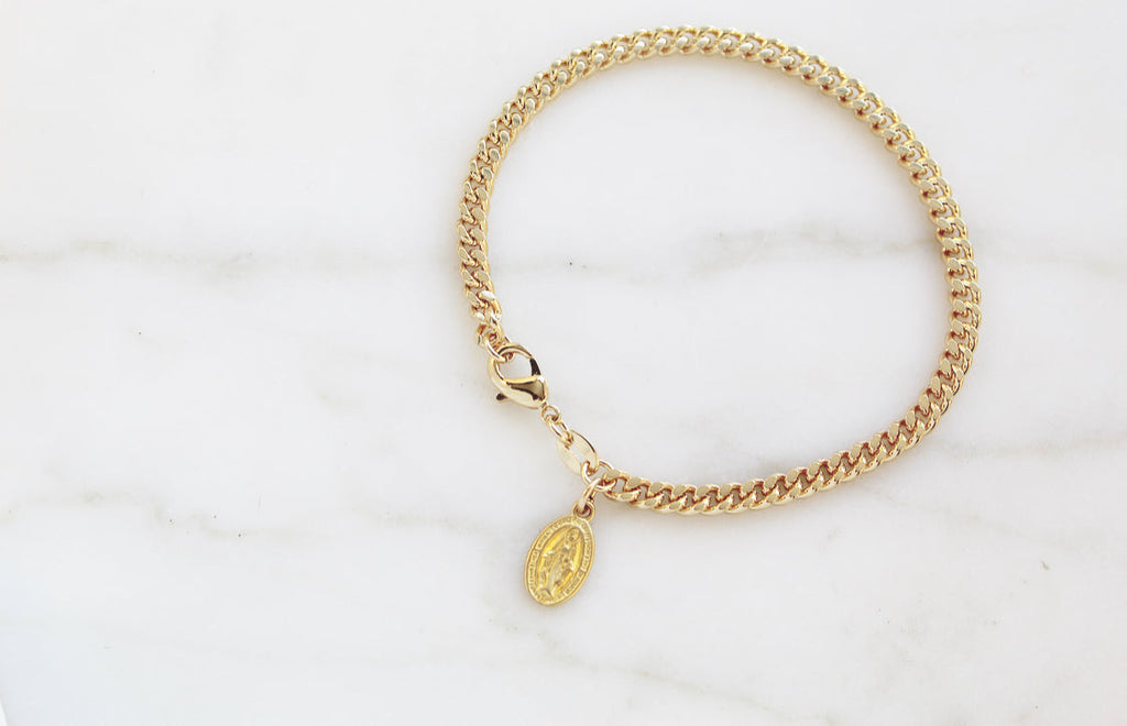 Miraculous Medal Link Bracelet