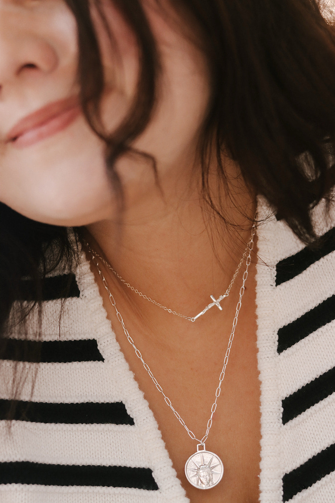 Star of The Sea Necklace on Sterling Silver Paperclip