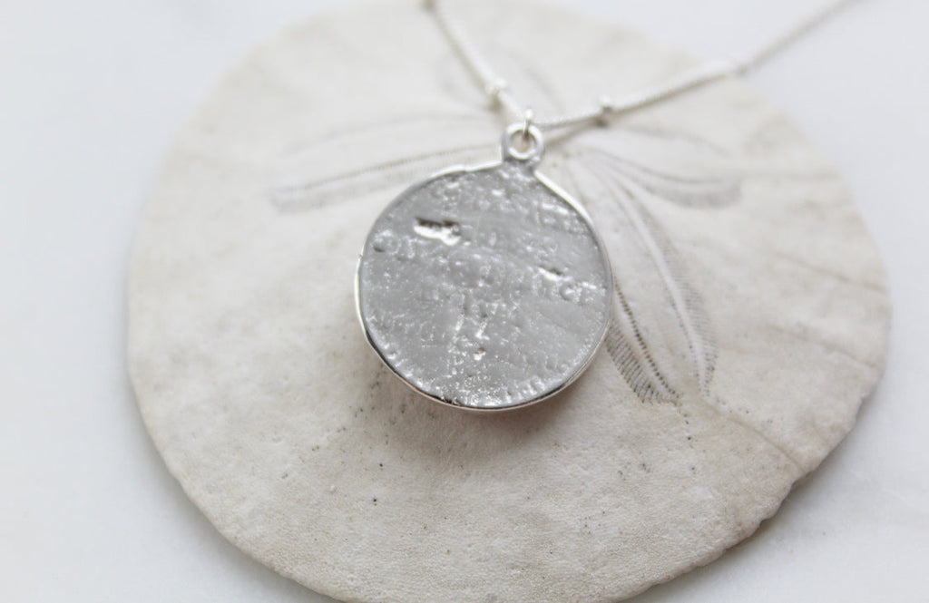 Sacred Heart Coin minimalist version|925 Sterling Silver