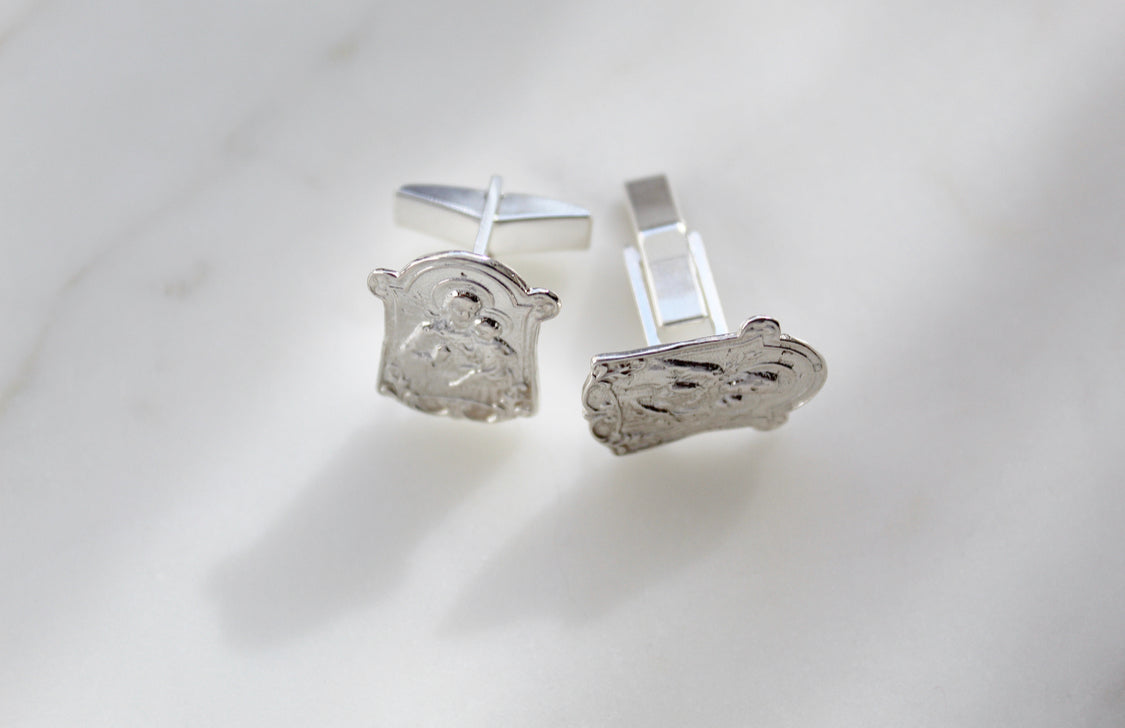 St. Joseph Cufflinks in 925 Sterling Silver