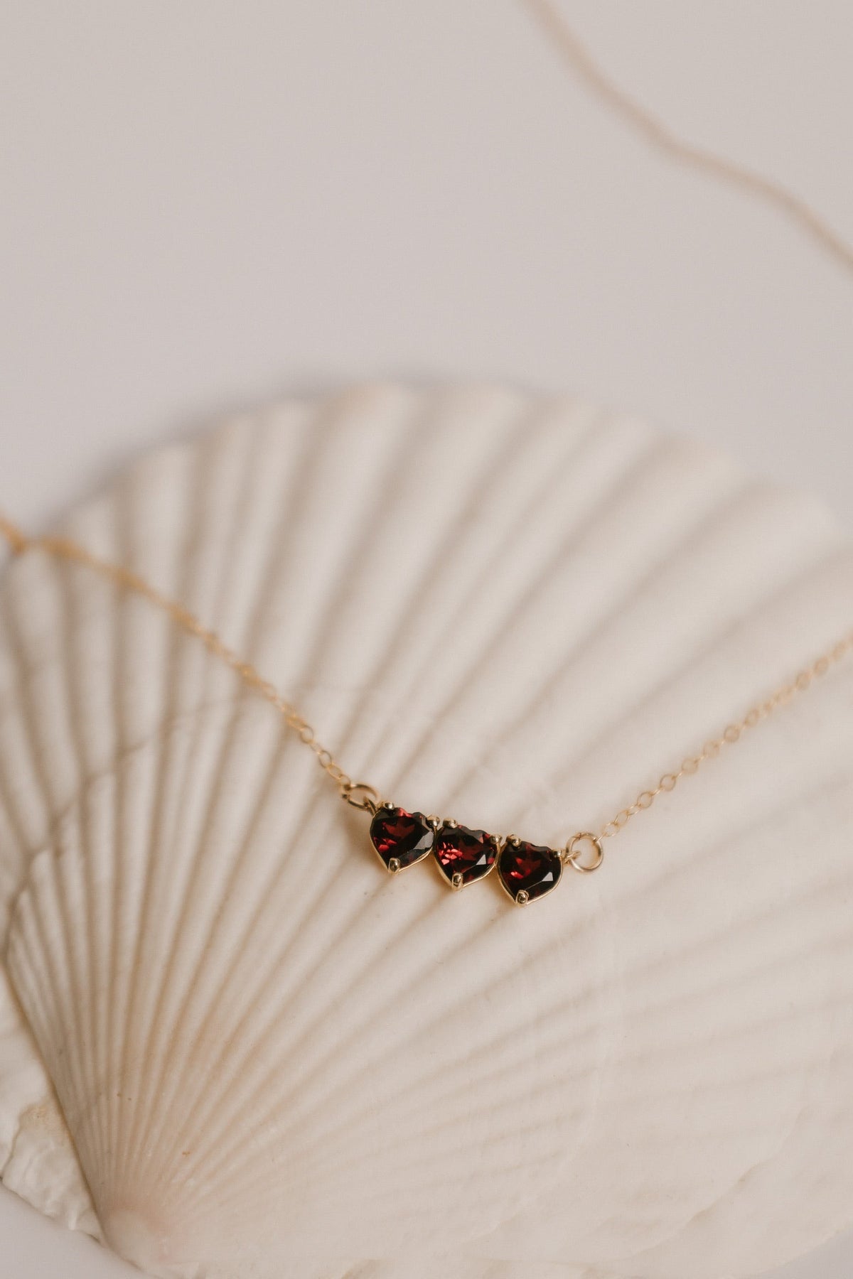 Garnet Holy Family Hearts® | Vermeil