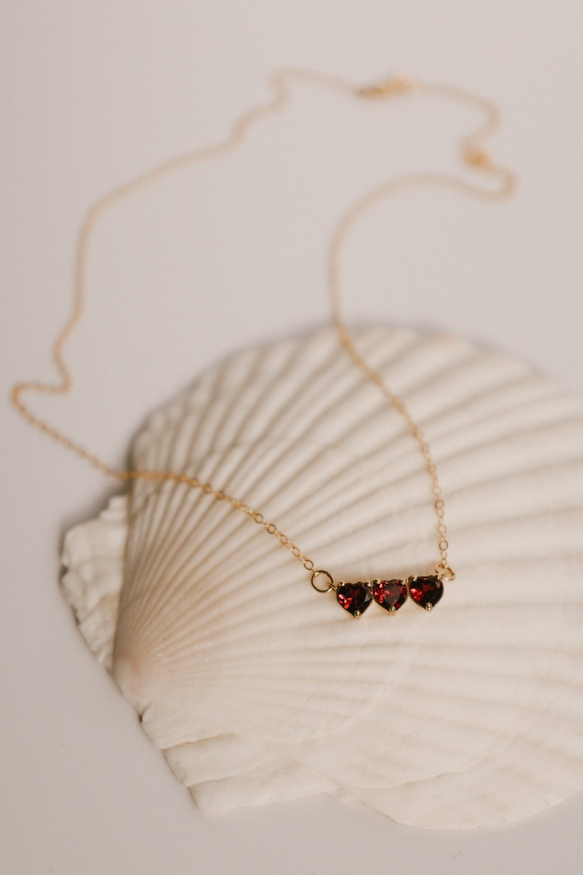 Garnet Holy Family Hearts® | Vermeil