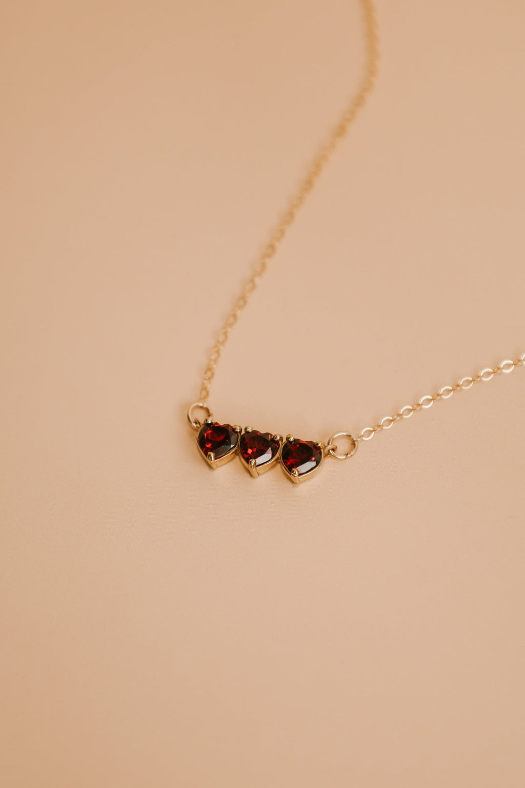 Garnet Holy Family Hearts® | Vermeil