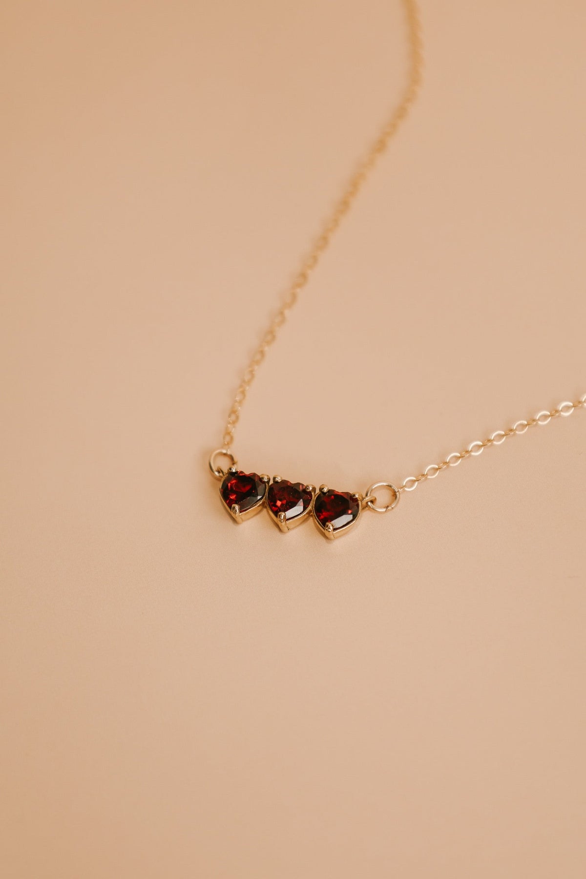 Garnet Holy Family Hearts® | Vermeil