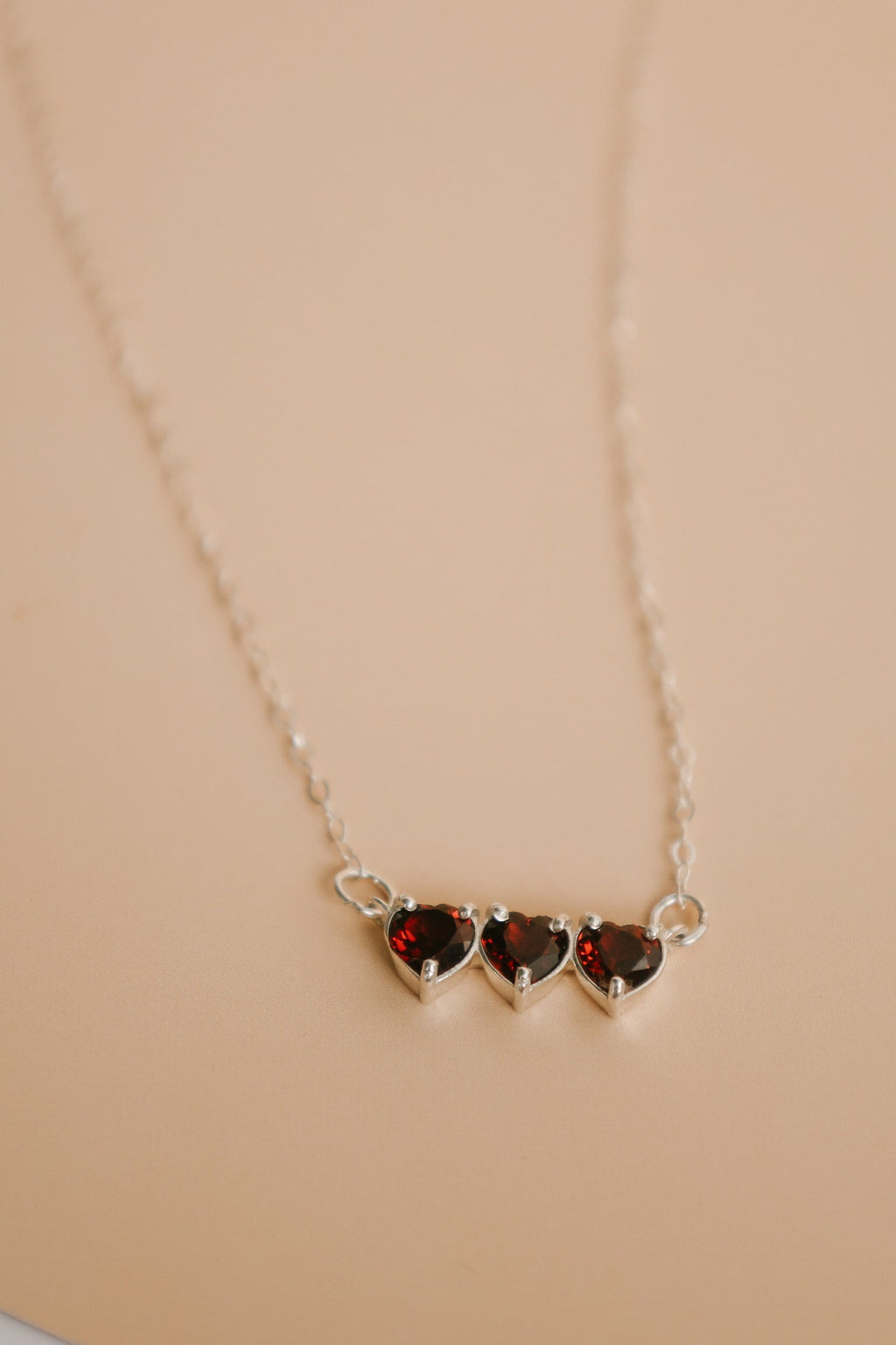 Garnet Holy Family Hearts® | Silver