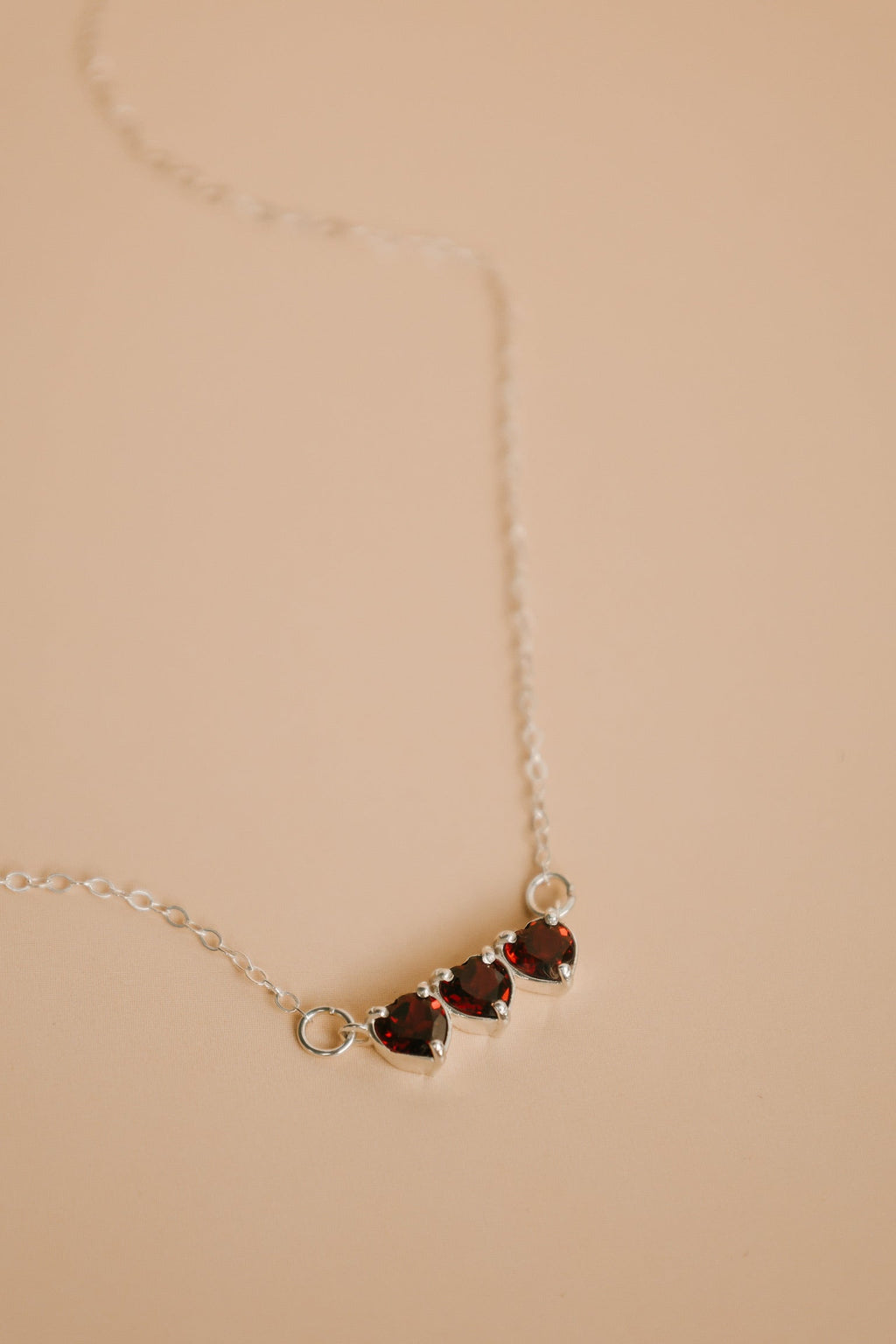 Garnet Holy Family Hearts® | Silver