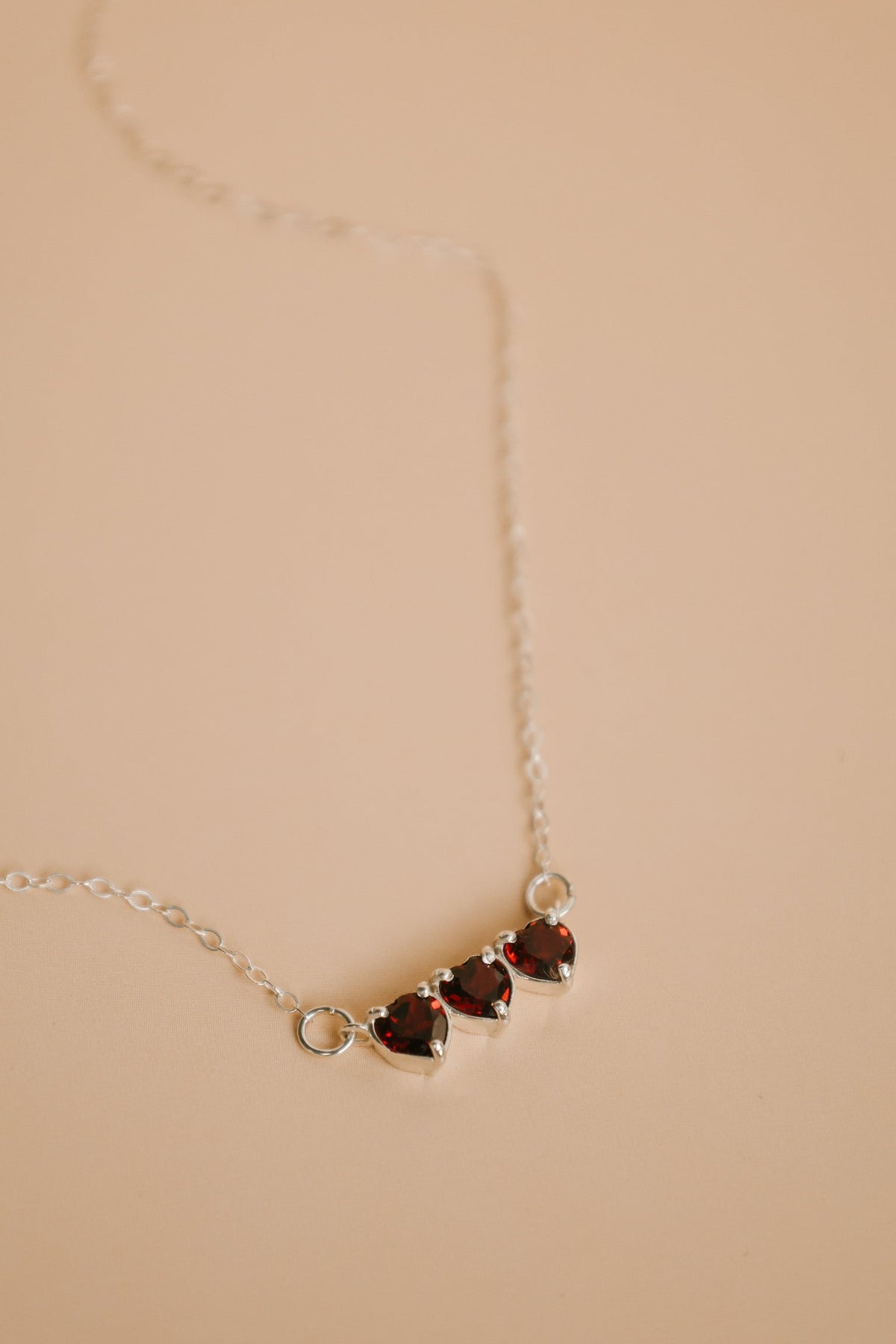 Garnet Holy Family Hearts® | Silver
