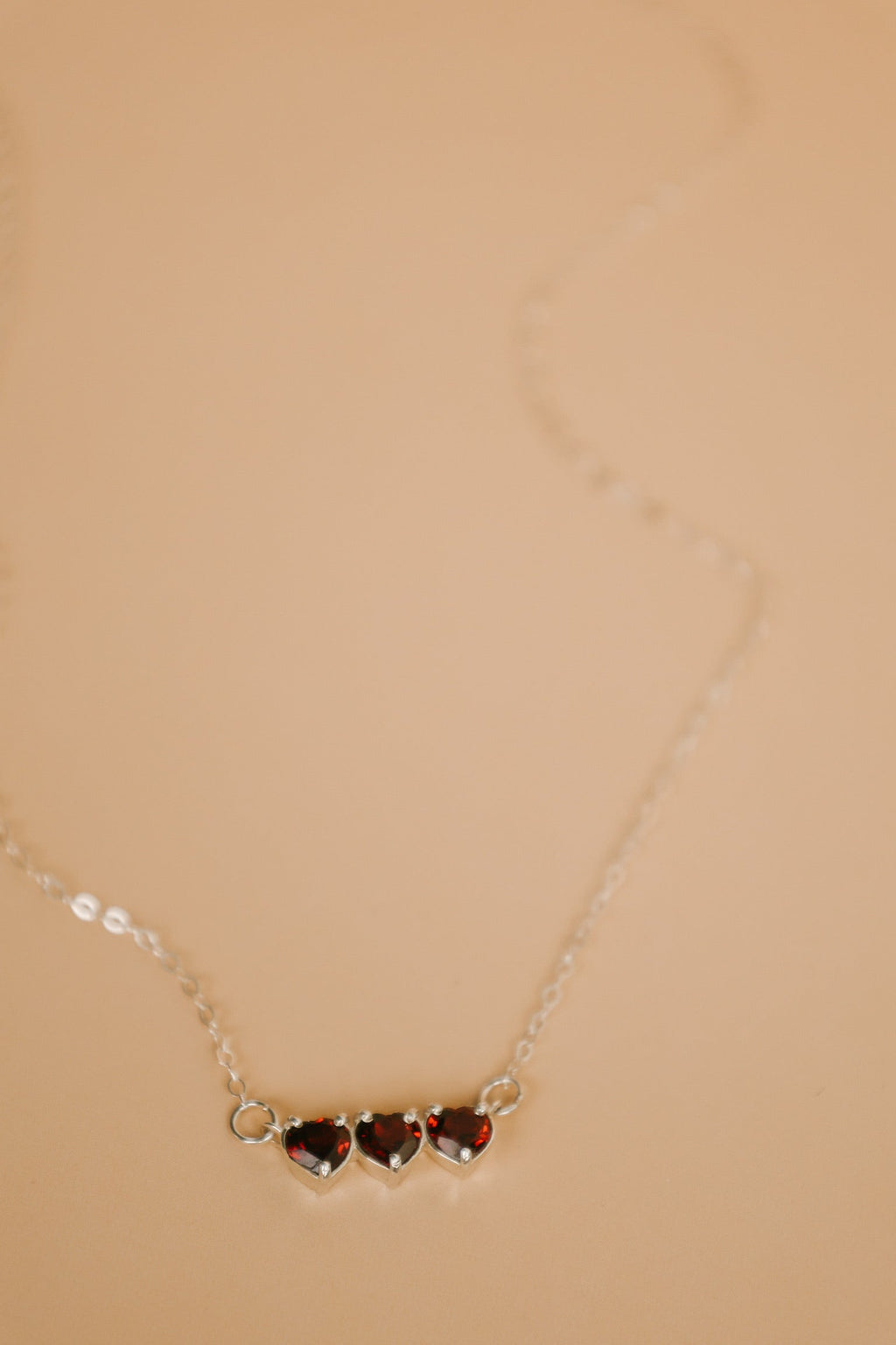 Garnet Holy Family Hearts® | Silver