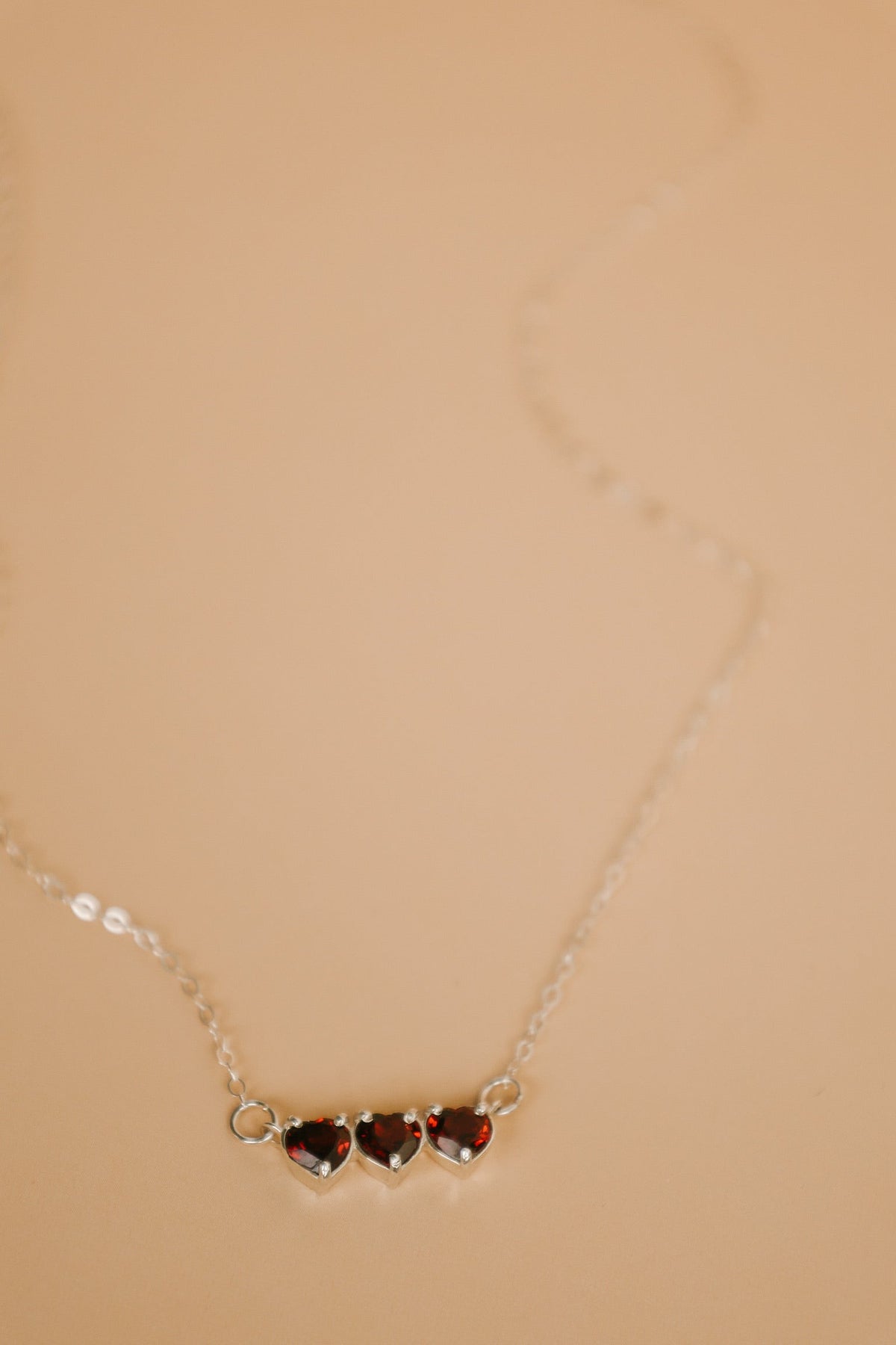 Garnet Holy Family Hearts® | Silver
