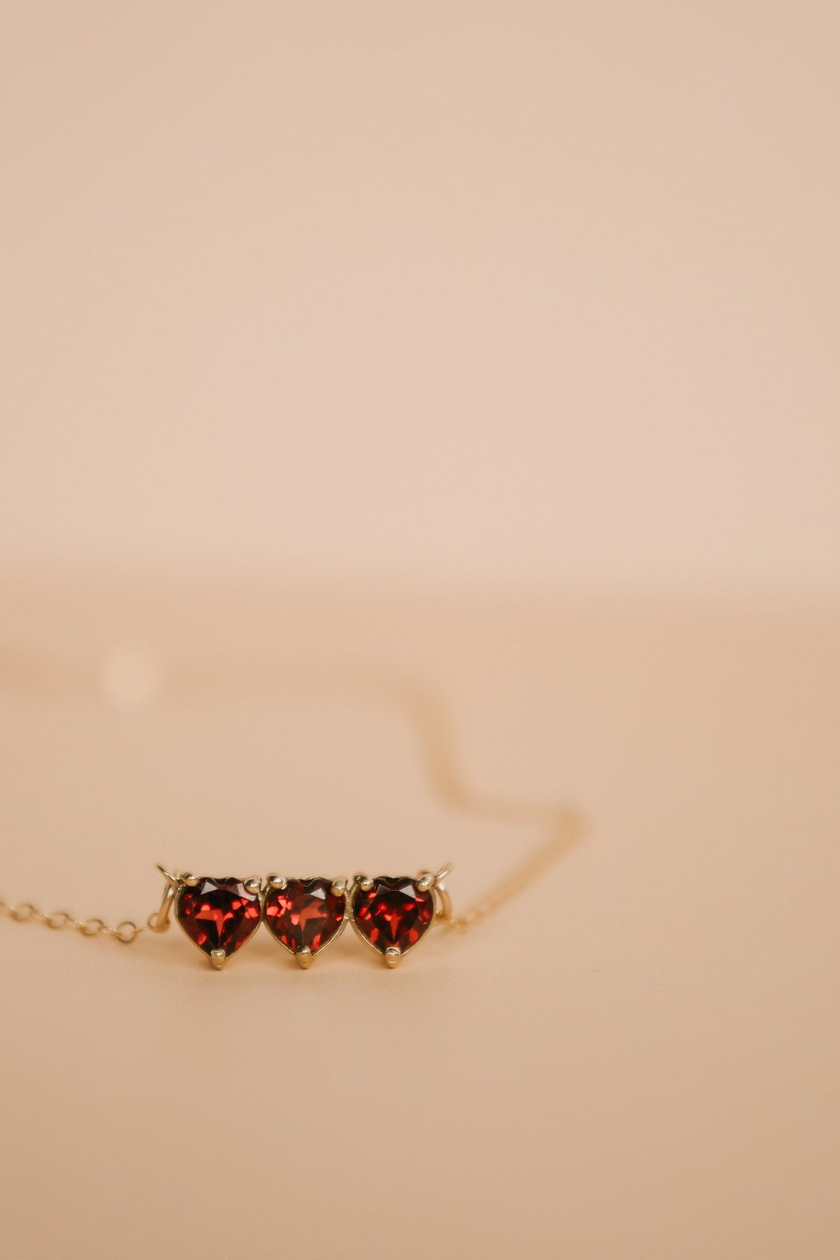 Garnet Holy Family Hearts® | Vermeil