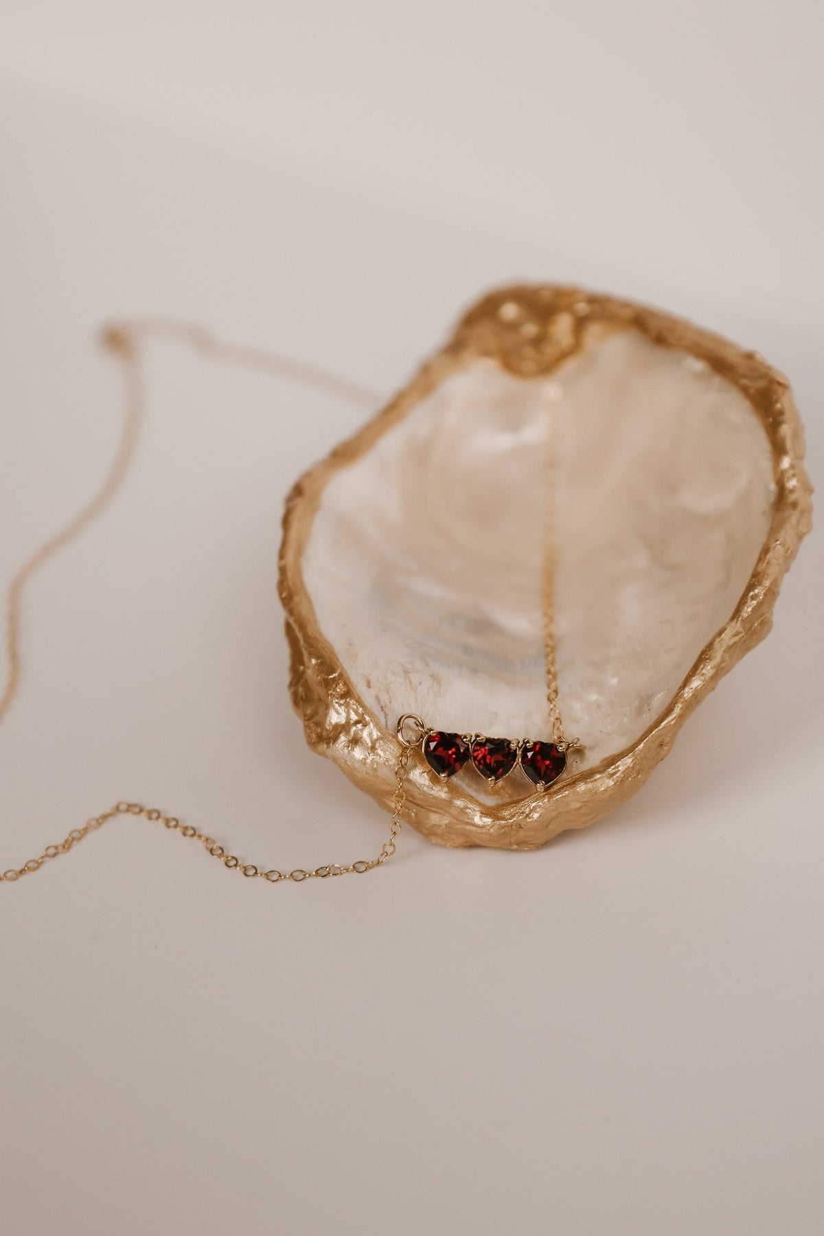 Garnet Holy Family Hearts® | Vermeil