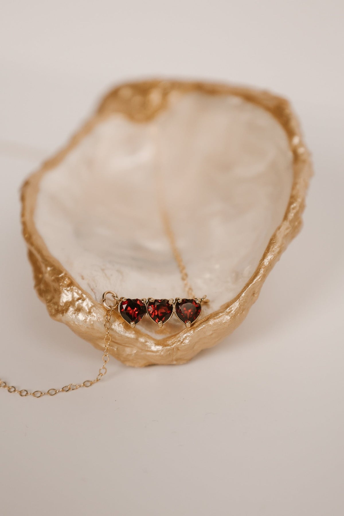 Garnet Holy Family Hearts® | Vermeil