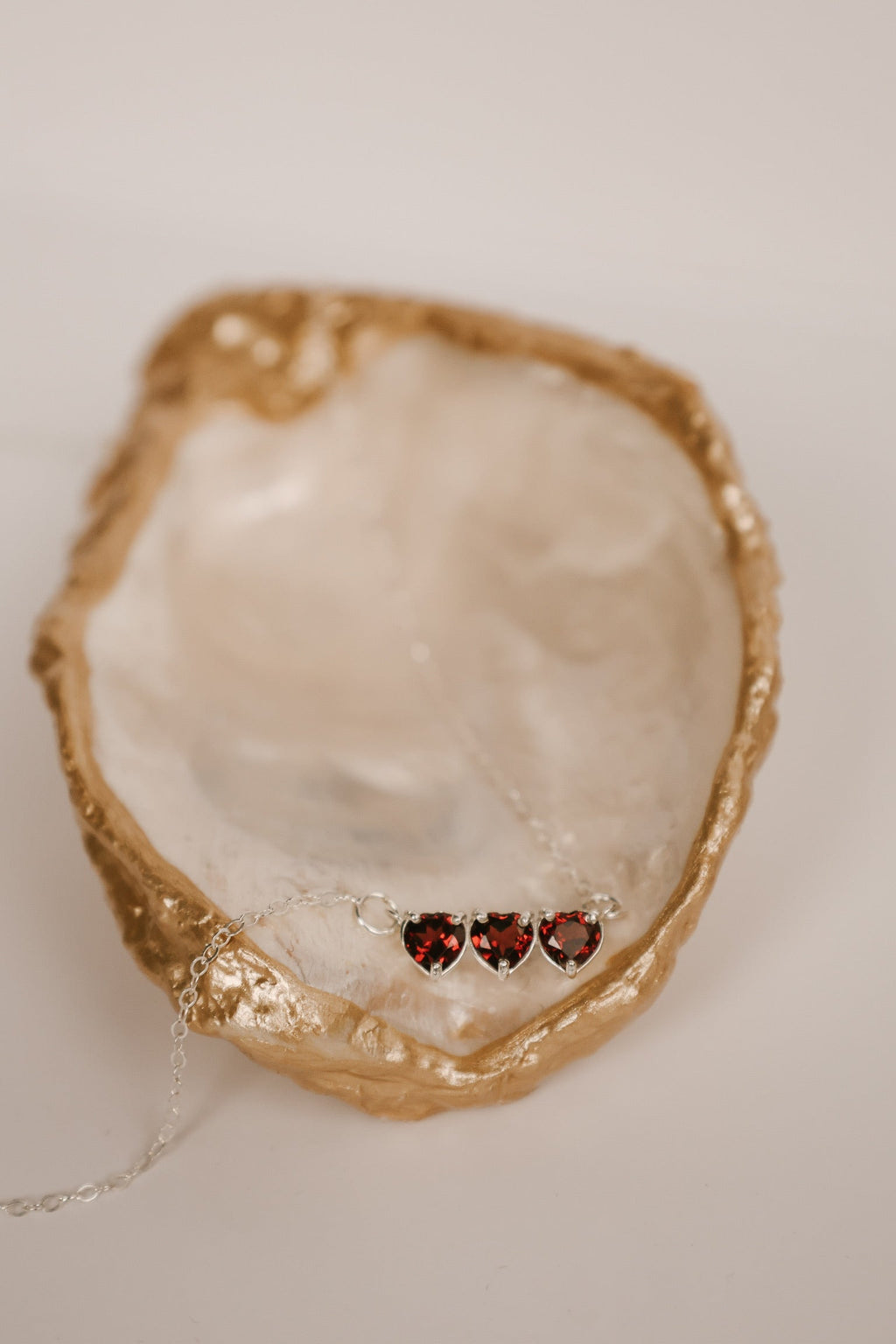 Garnet Holy Family Hearts® | Silver