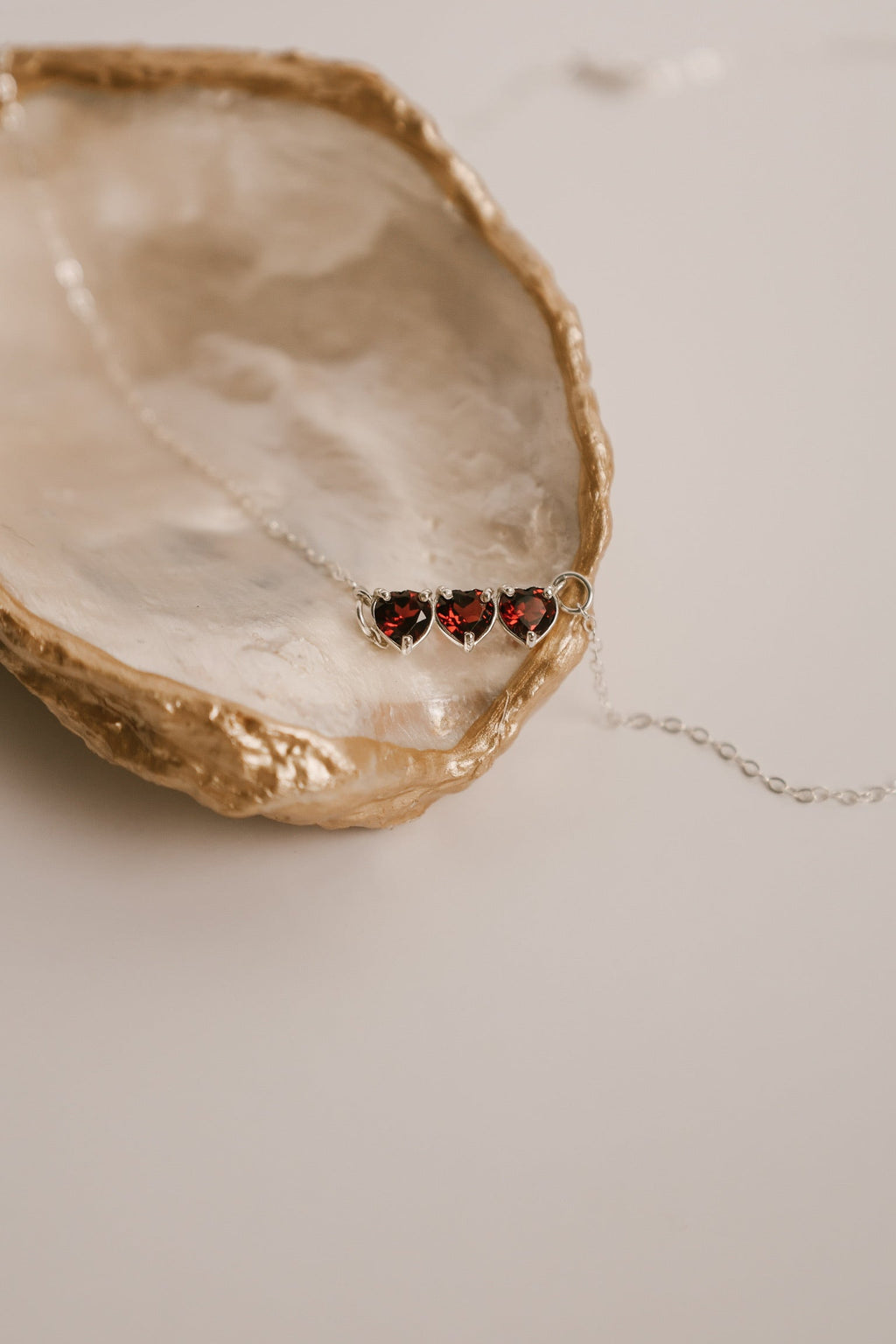 Garnet Holy Family Hearts® | Silver