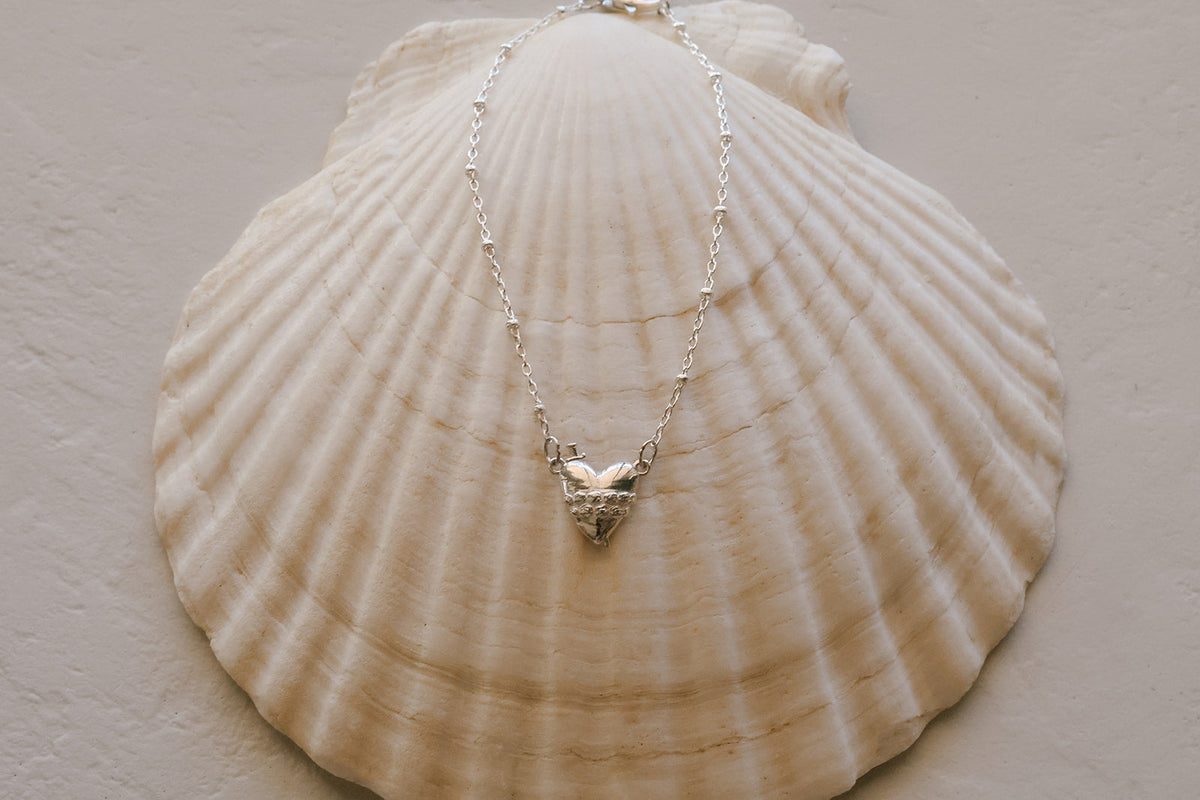 Immaculate Heart in Sterling Silver