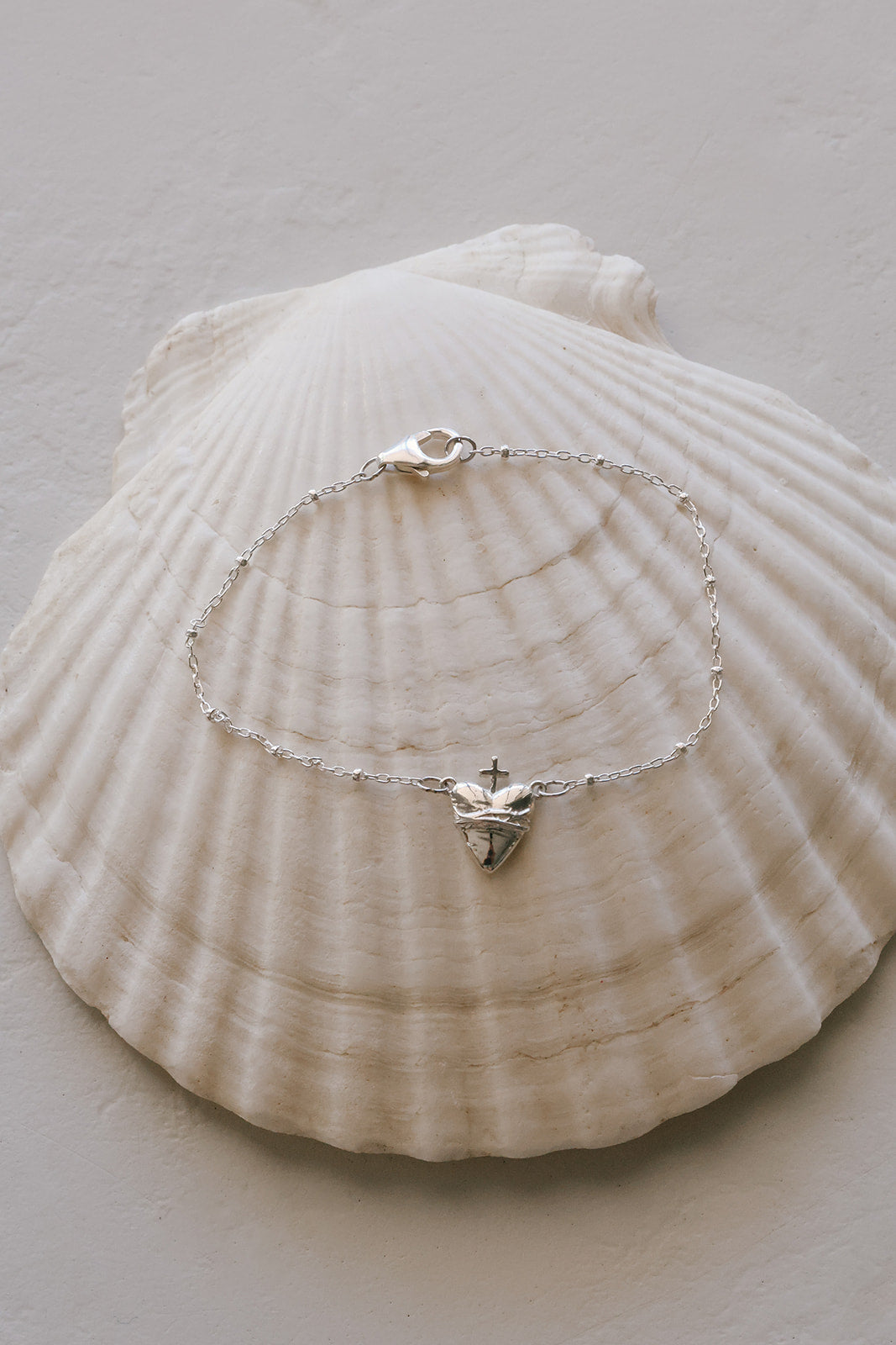 Sacred Heart of Jesus Bracelet in Sterling Silver
