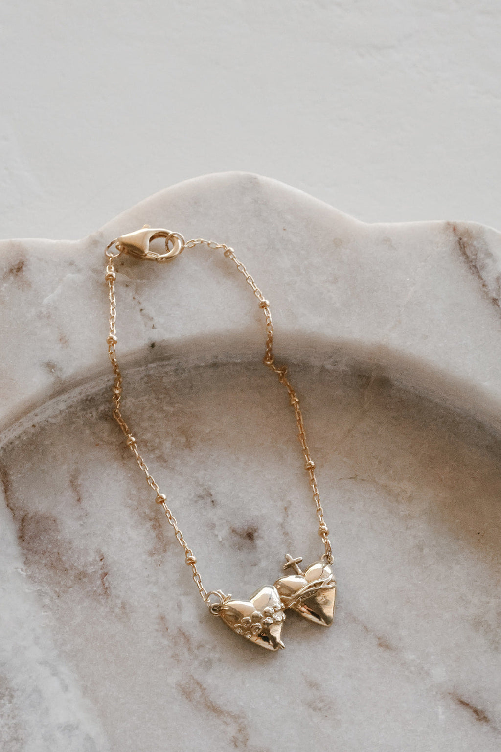 Sacred Heart and Immaculate Heart Bracelet *Made to Order*