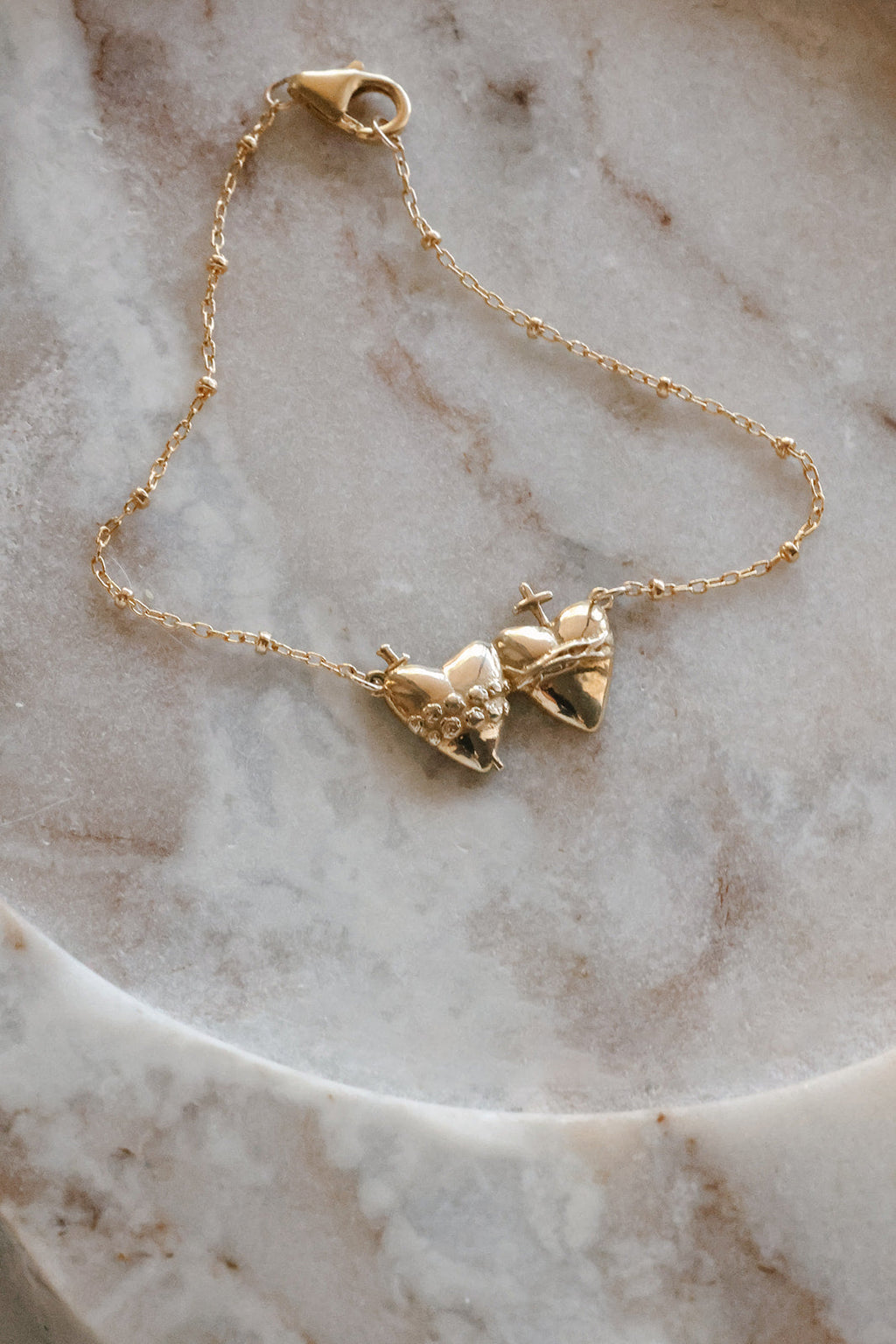 Sacred Heart and Immaculate Heart Bracelet *Made to Order*