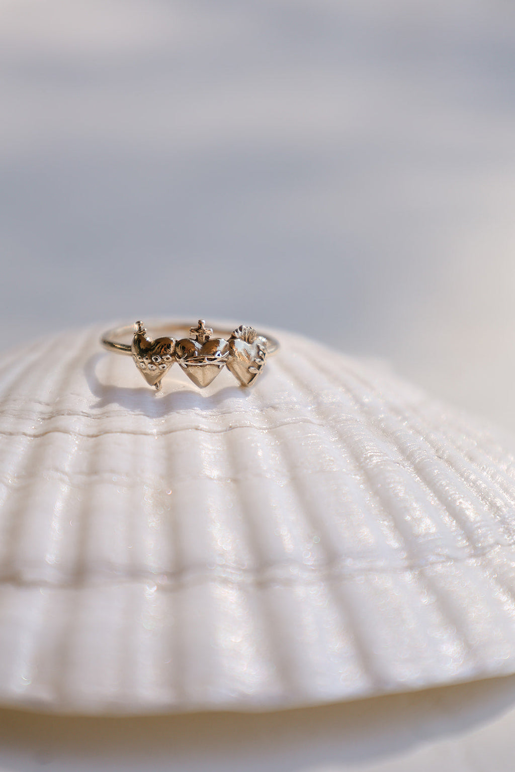 Holy Family Hearts® Ring in Gold Vermeil