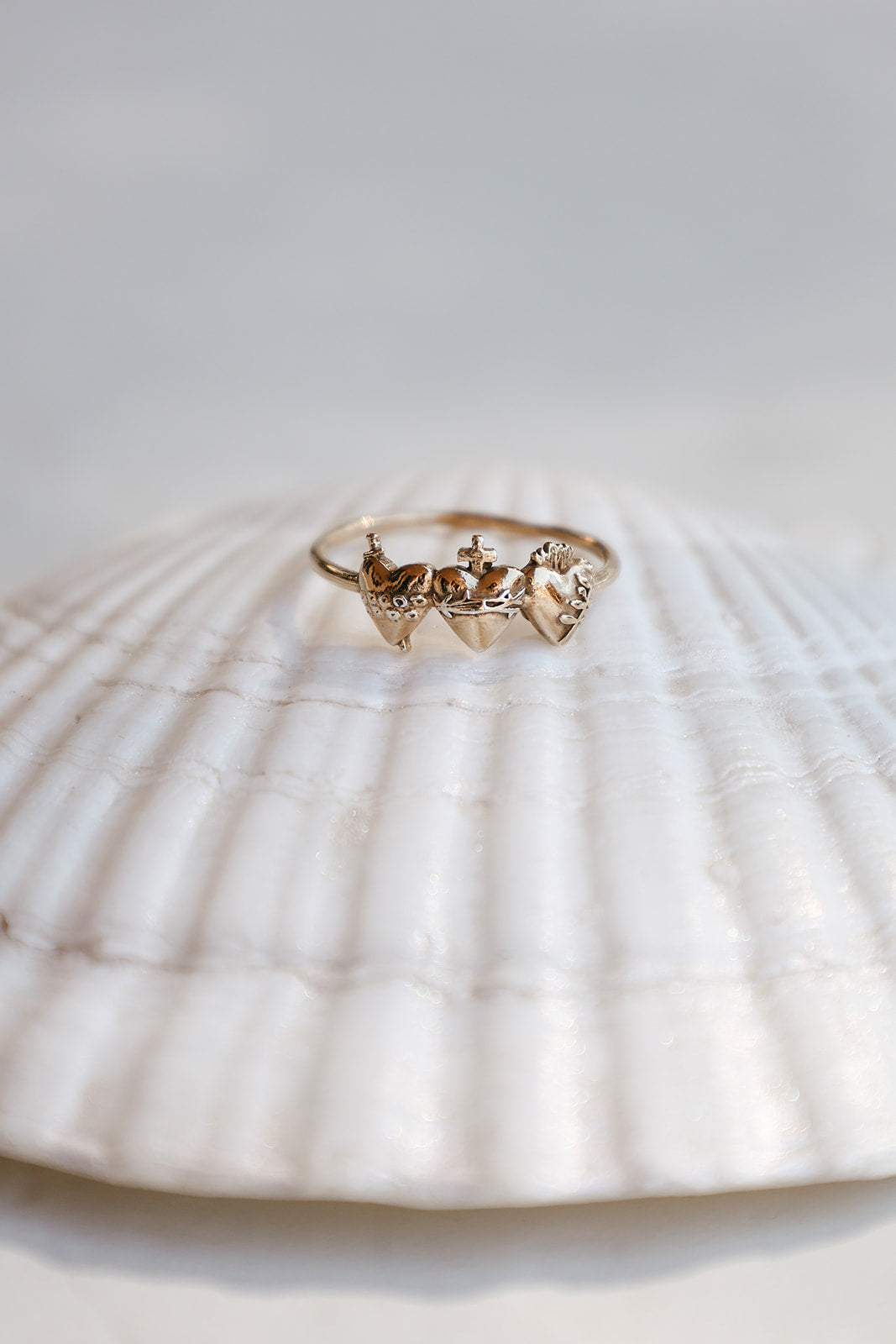 Holy Family Hearts® Ring in Gold Vermeil