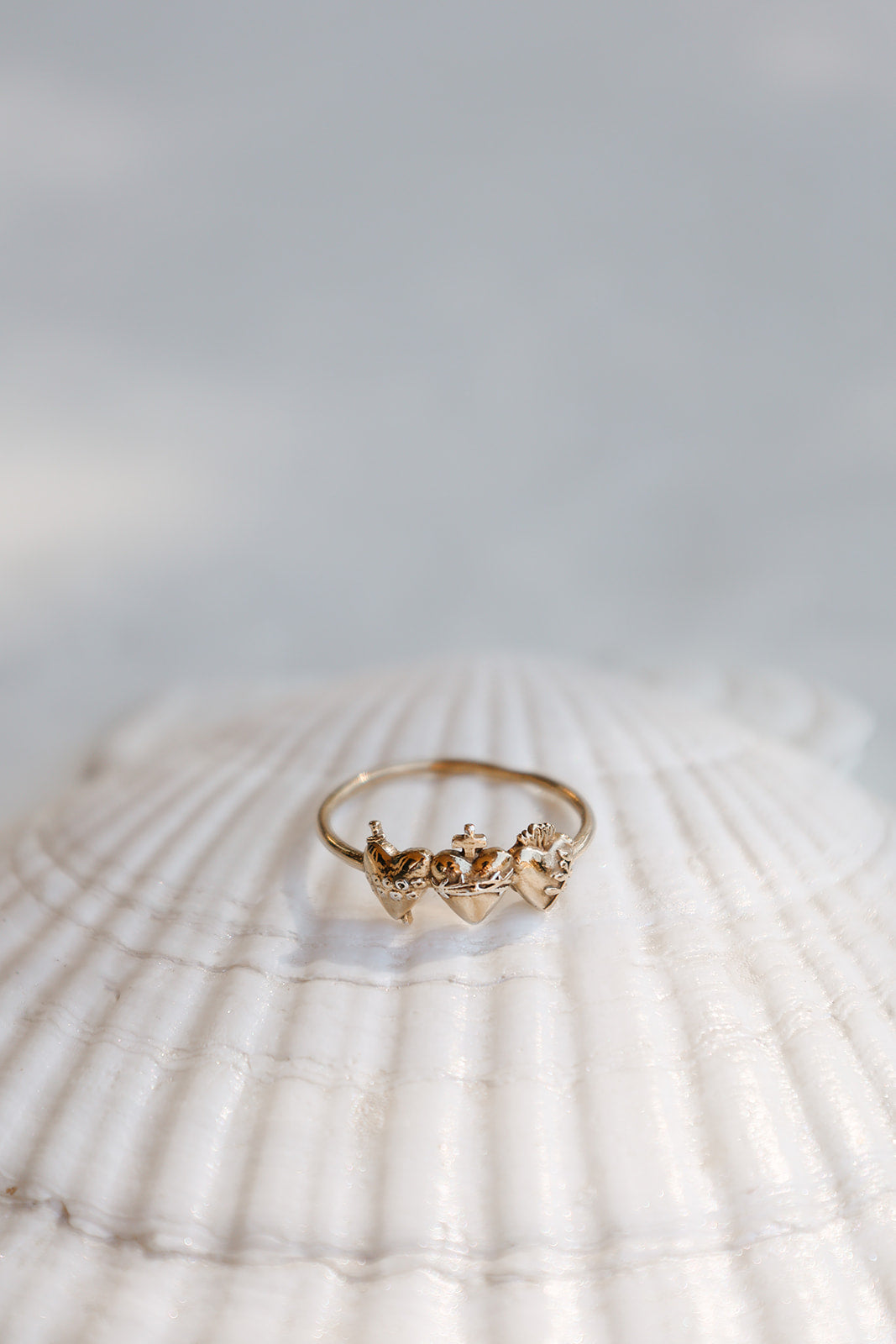 Holy Family Hearts® Ring in Gold Vermeil