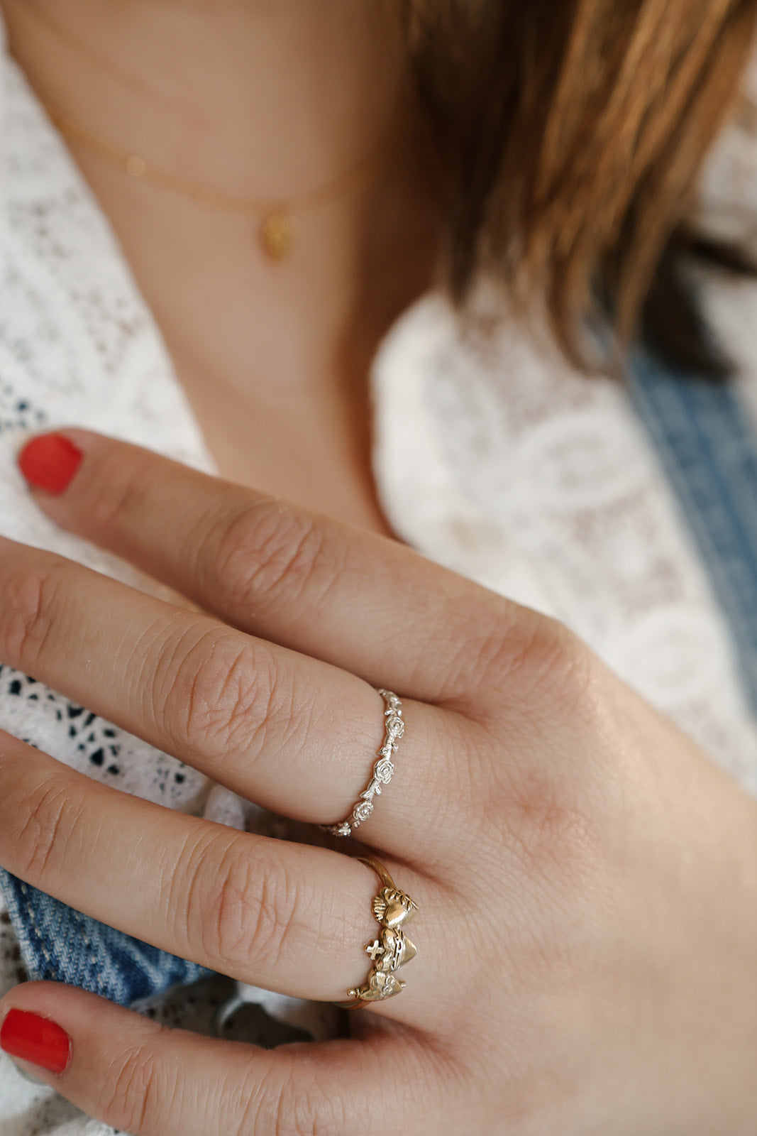 Holy Family Hearts® Ring in Gold Vermeil