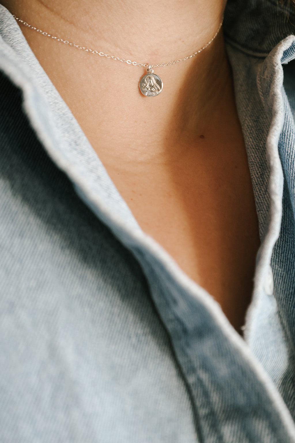 Little Saint Therese Necklace in Sterling Silver