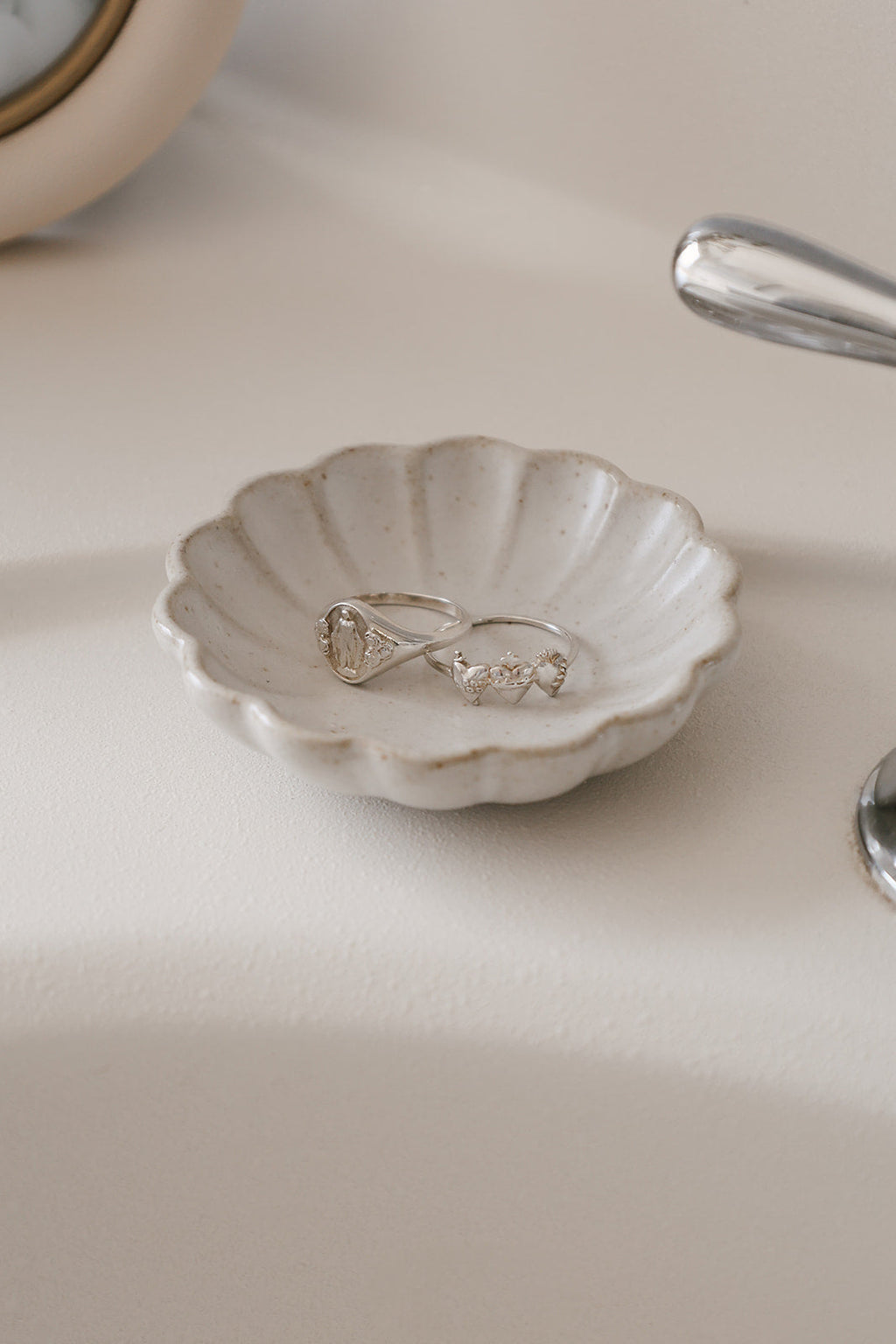 Miraculous Medal Signet Ring in 925 Sterling Silver