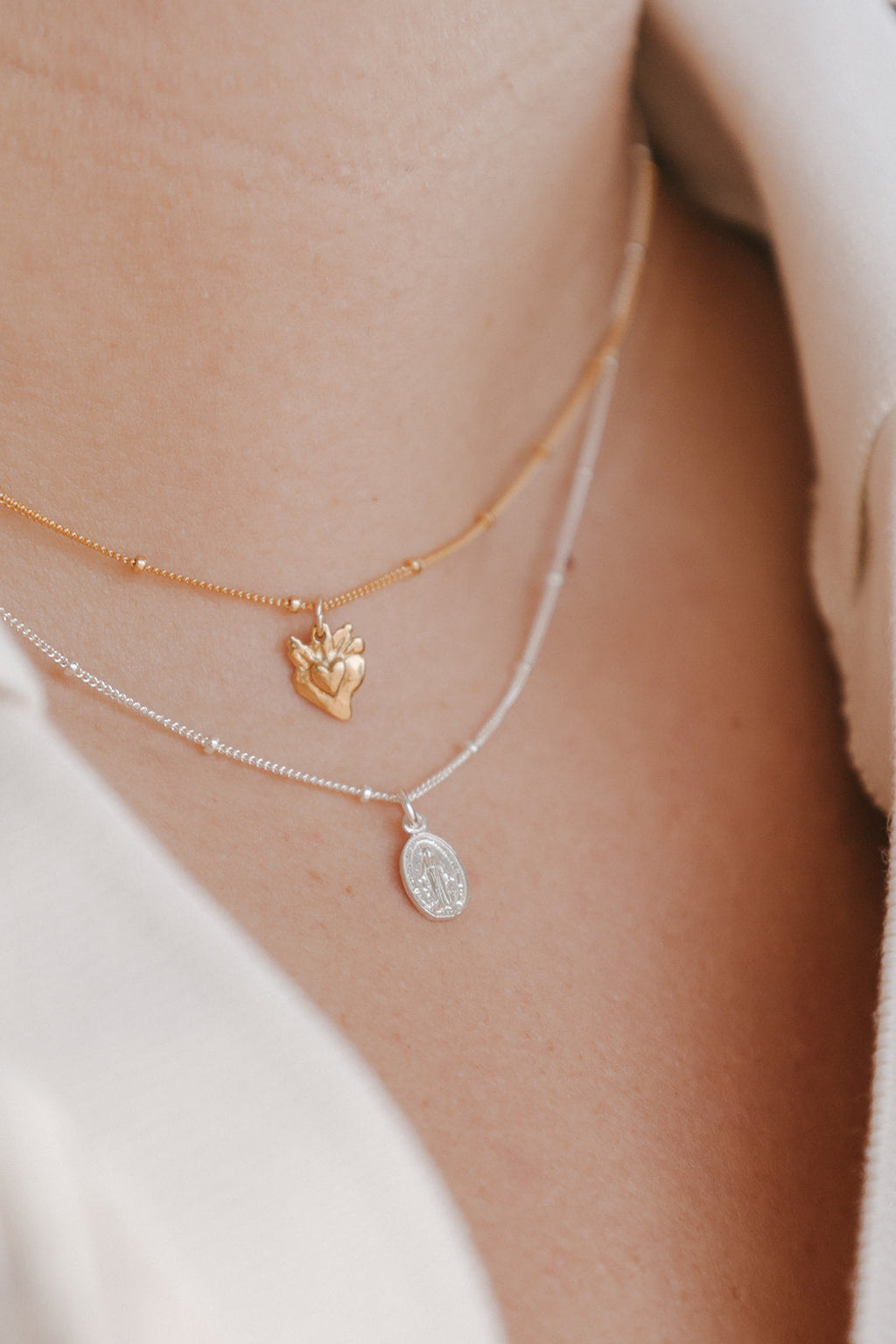 Miraculous Medal Necklace in 925 Sterling Silver