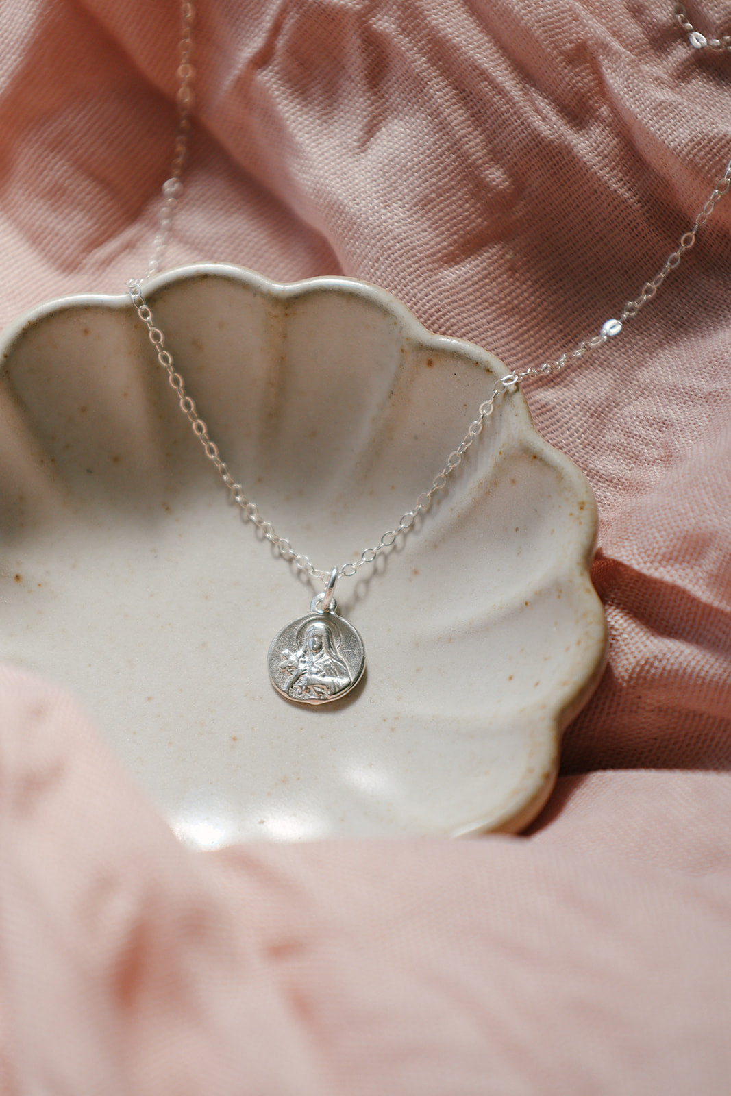Little Saint Therese Necklace in Sterling Silver