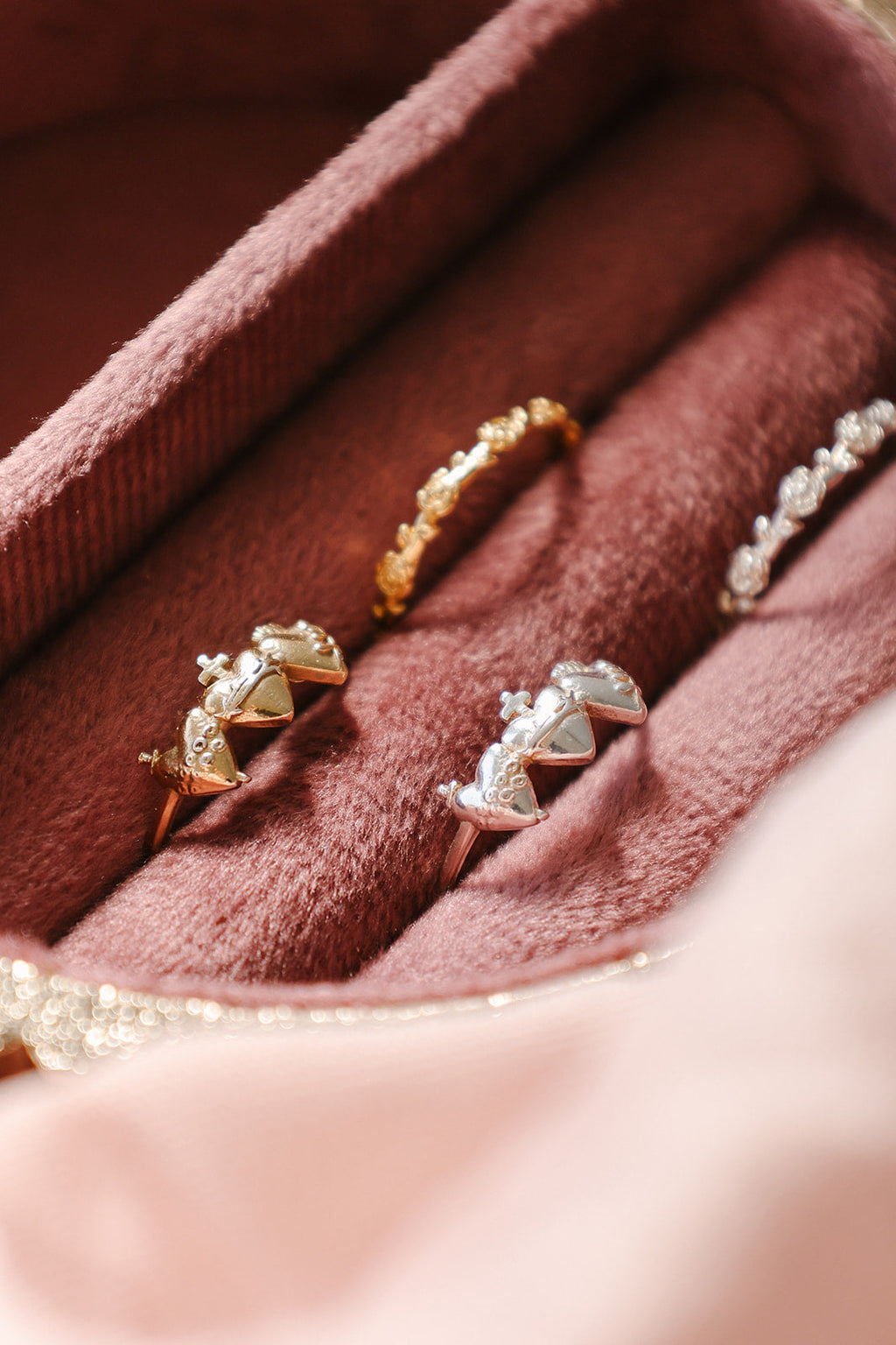 Holy Family Hearts® Ring in Gold Vermeil