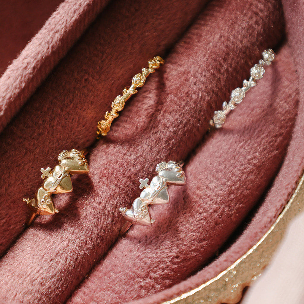Holy Family Hearts® Ring in Gold Vermeil