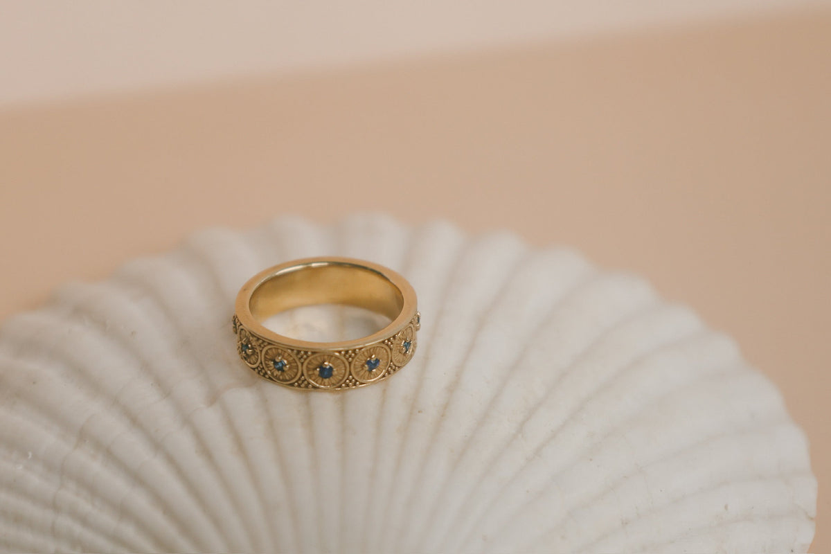 The Marielle Ring | 14k Gold & Sapphire