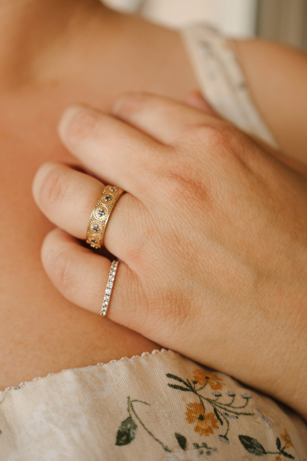 The Marielle Ring | 14k Gold & Sapphire