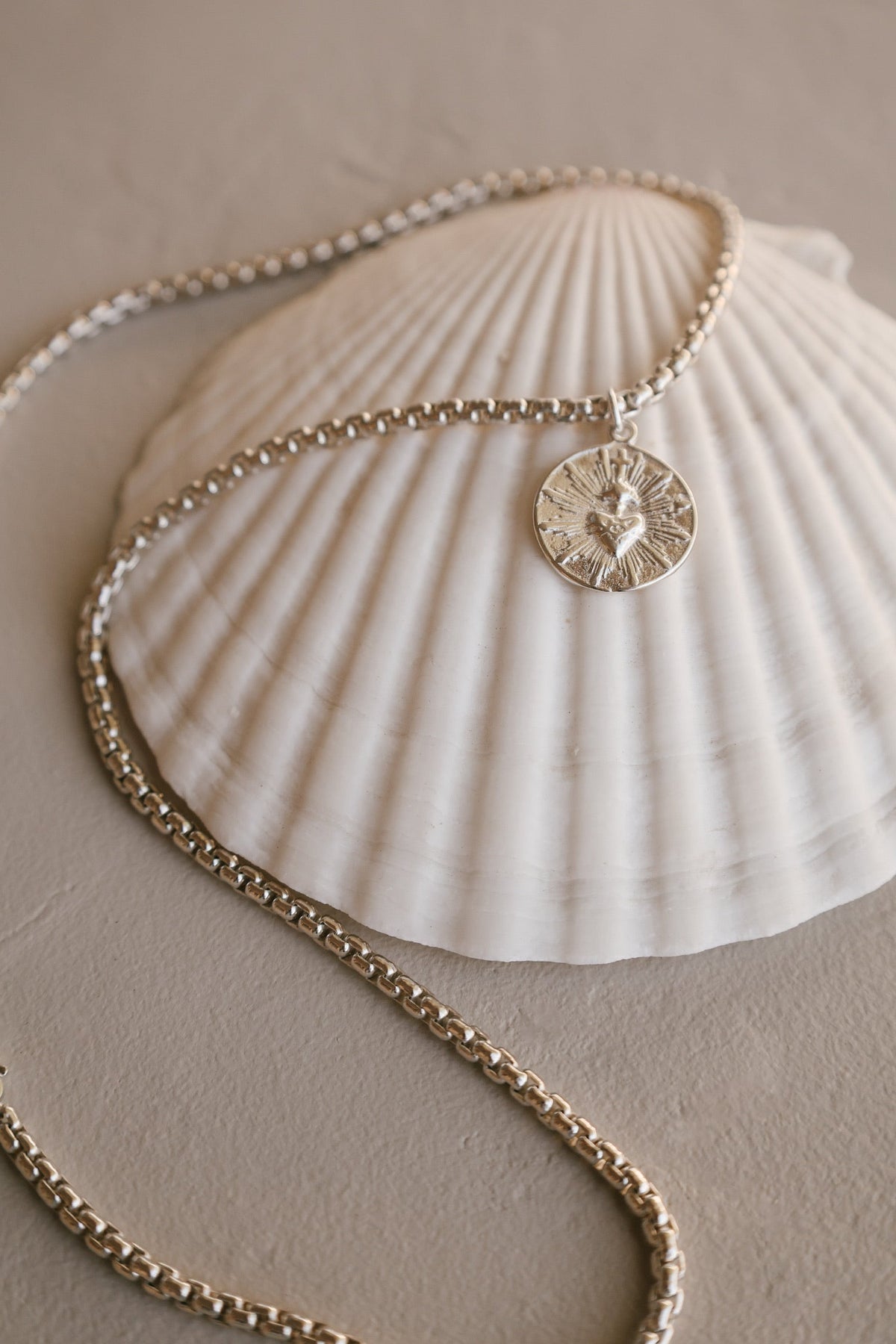 Men’s Sacred Heart Coin | 925 Sterling Silver