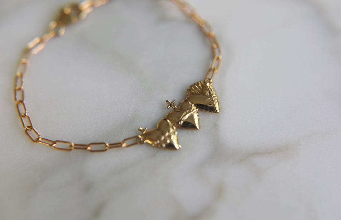 Holy Family Hearts® Bracelet - Paperclip