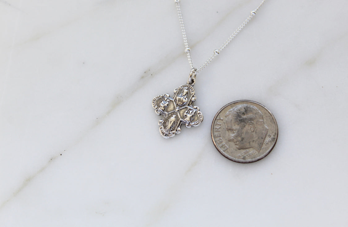 Four Way Cross in Sterling Silver