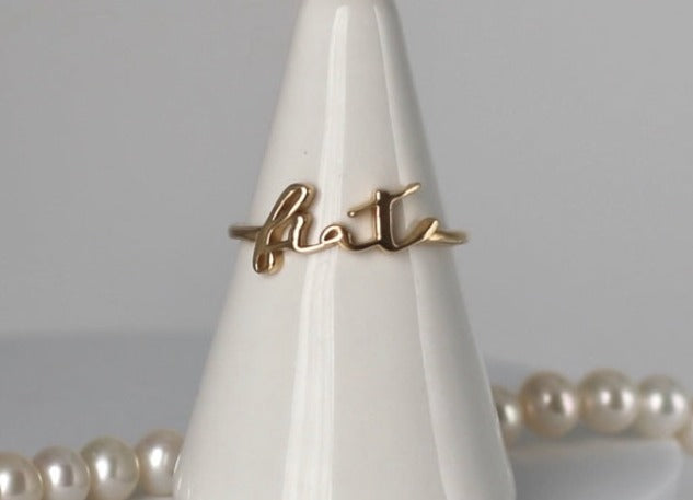 Fiat Ring in 14k Gold