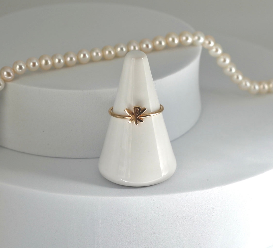 14k Gold Chi Rho Ring