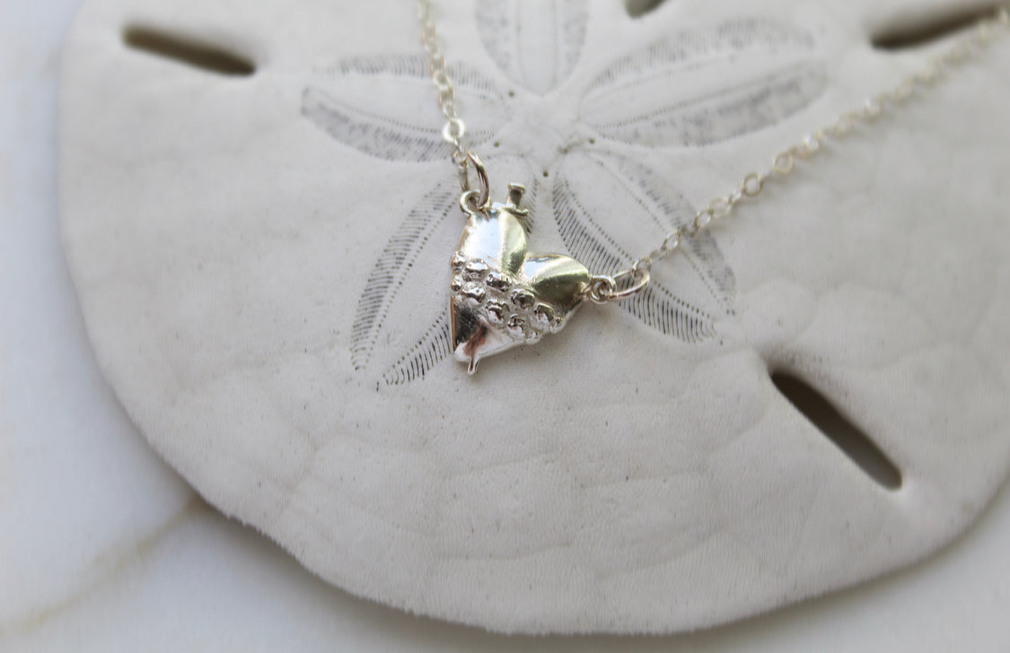Immaculate Heart of Mary Necklace in Sterling Silver