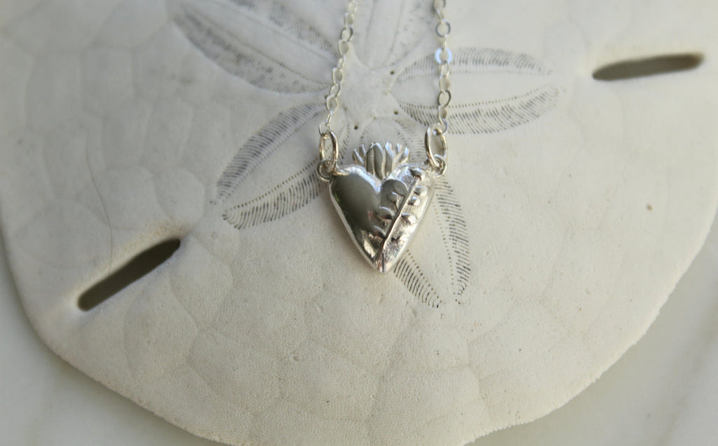 Chaste Heart Of St. Joseph Necklace In Sterling Silver