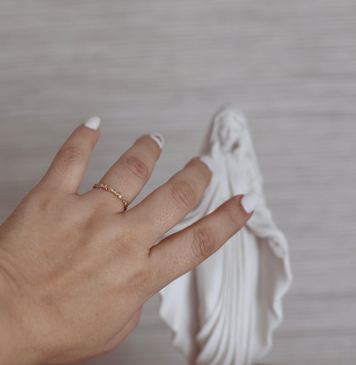 Mystical Rose Ring 14k Yellow Gold