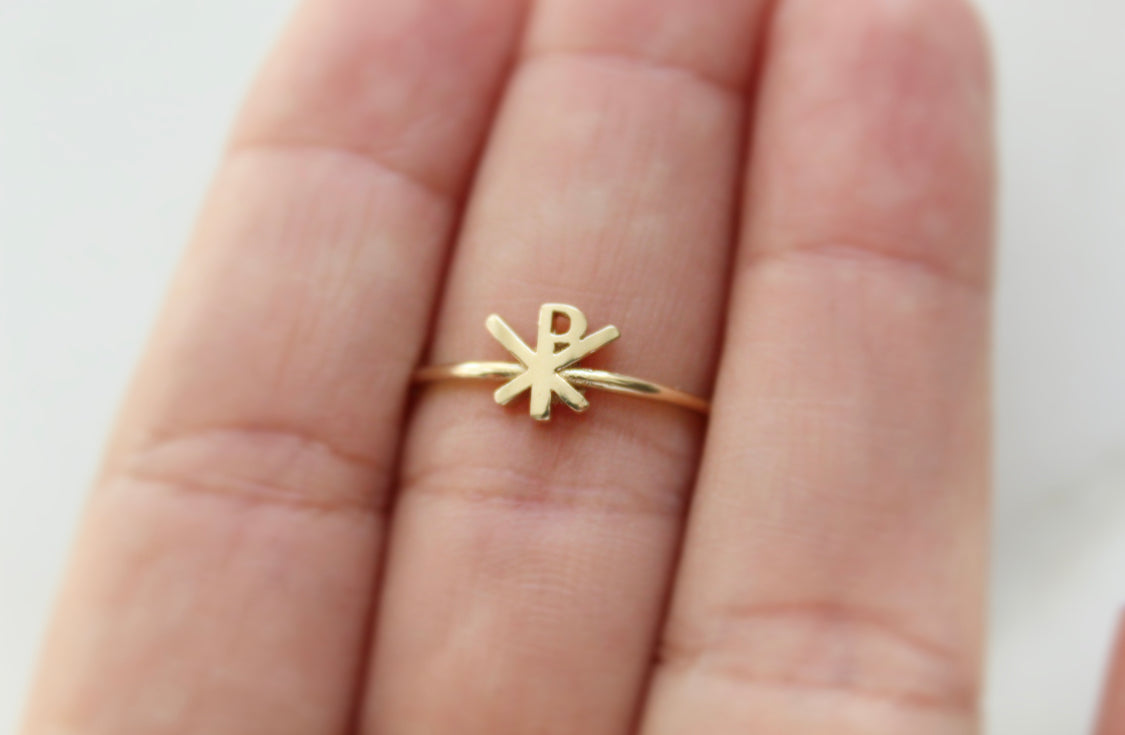 14k Gold Chi Rho Ring