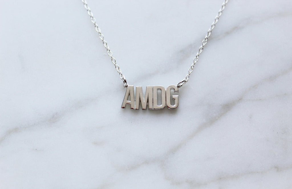 AMDG in Sterling Silver