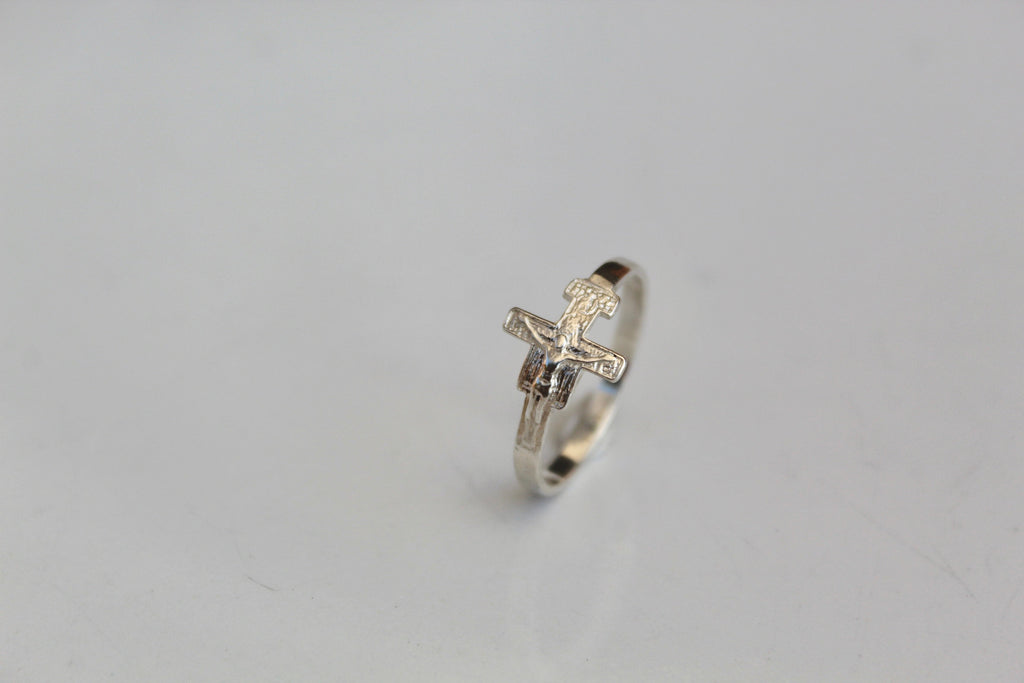 San Damiano Crucifix Ring in Silver