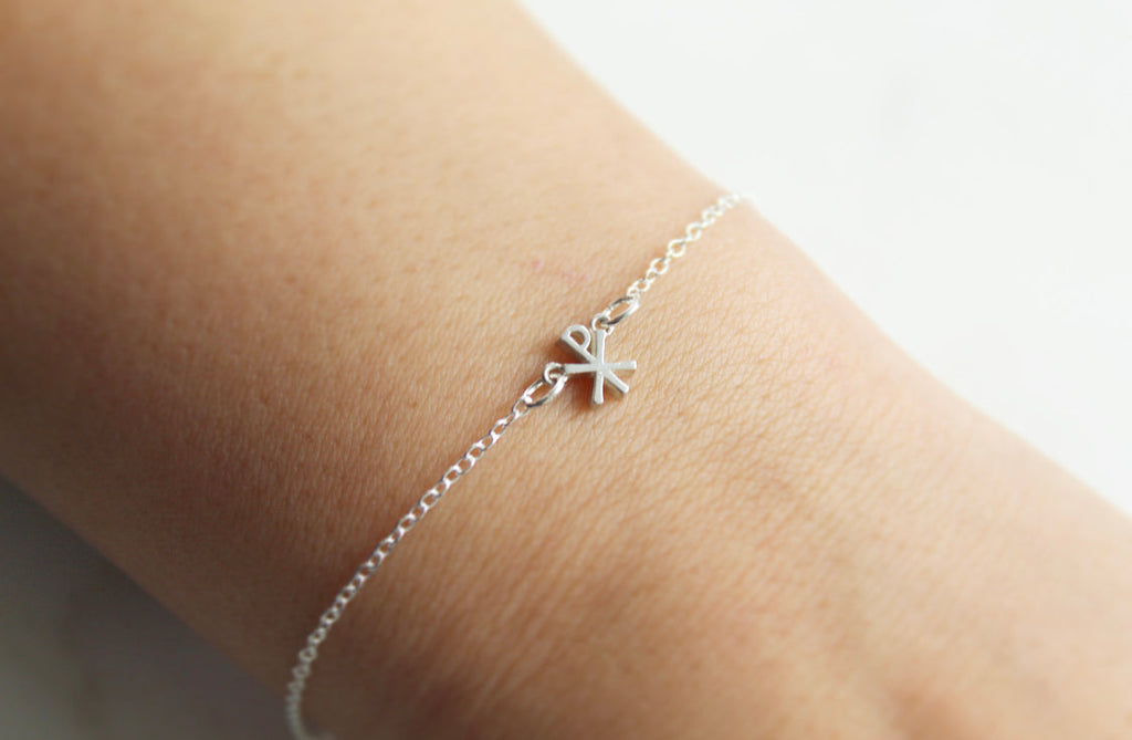 Chi Rho Bracelet in Sterling Silver