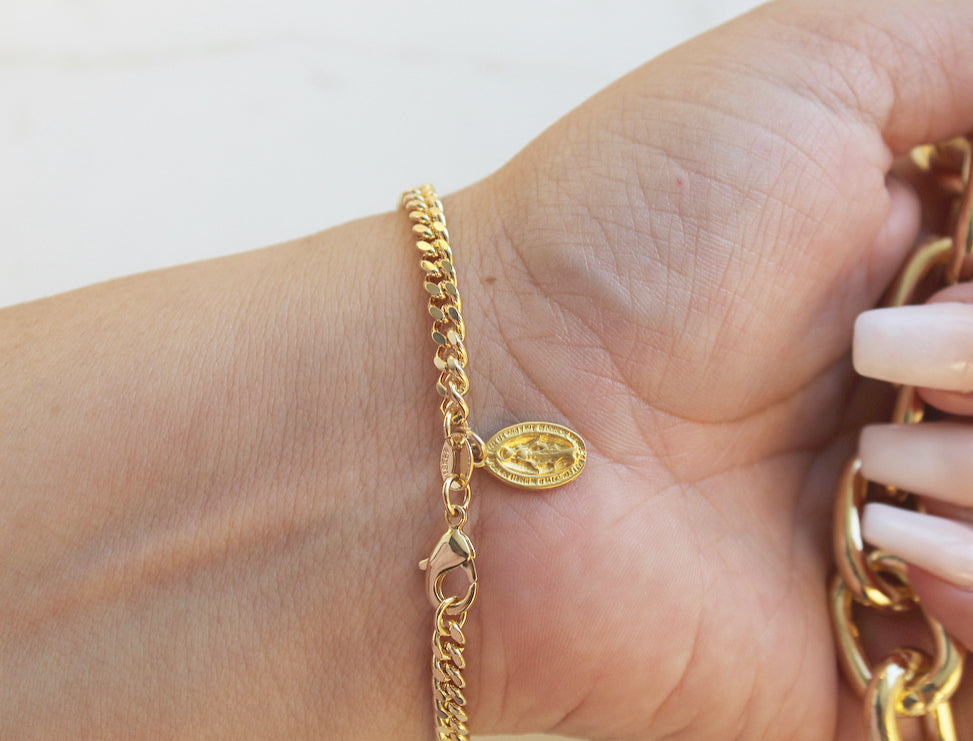 Miraculous Medal Link Bracelet